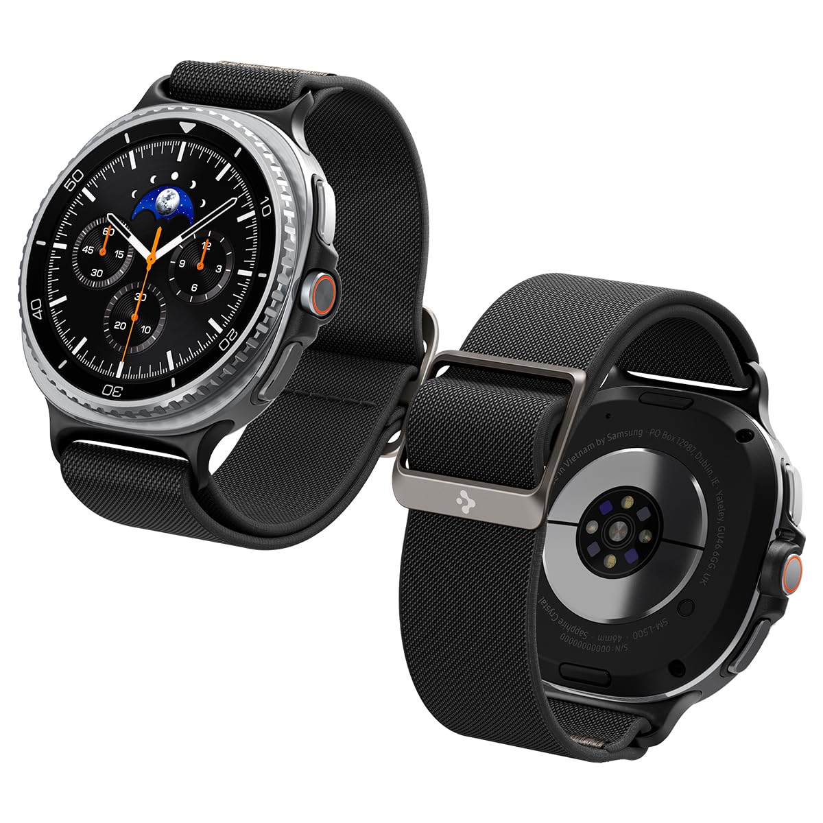 Spigen Galaxy Watch 8 Classic (46mm) & Watch 8 (44mm/40mm) ile Uyumlu Kordon Kayış Band Lite Fit Black - AMP10117
