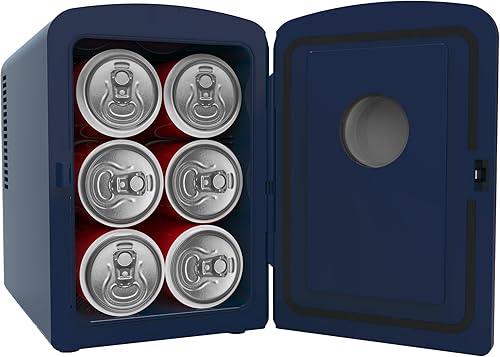 Miniatura 5 de Frigidaire Mini refrigerador personal para nevera, capacidad de 1 galón para 9 latas, incluye enchufes para toma de corriente doméstica y cargador