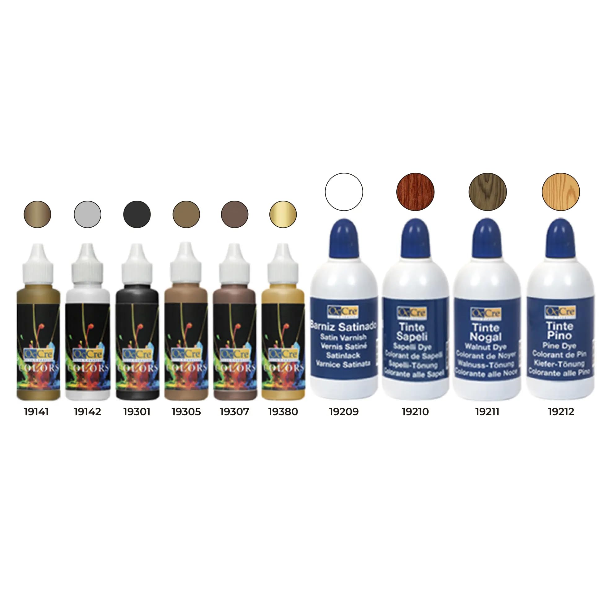 Occre Ref 90512 Golden Hind Acrylic Paint Pack - 6 x 30 ml + 4 x 100 ml