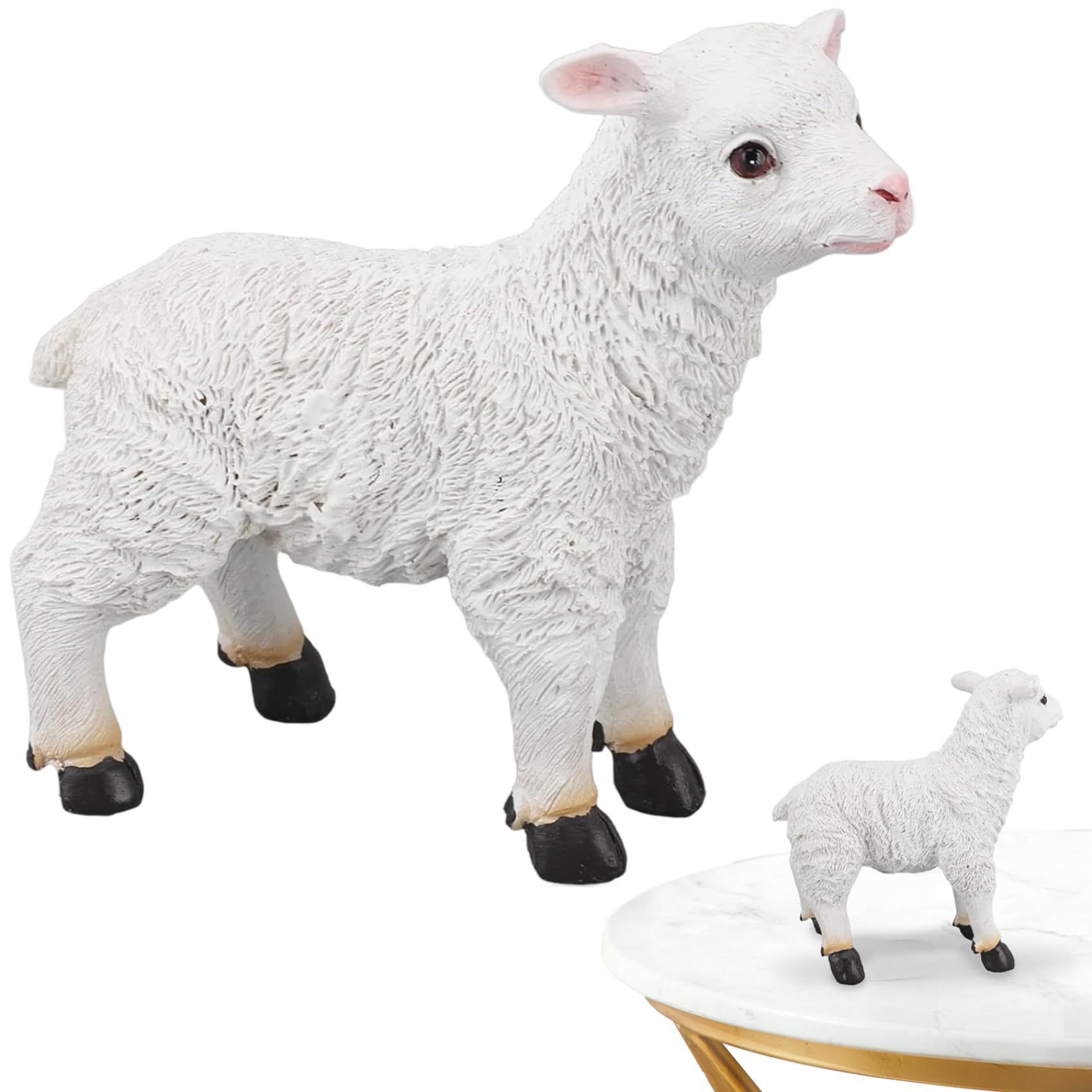 Statue de mouton抗UV pour jardin : résout le problème des décors extérieurs fragiles