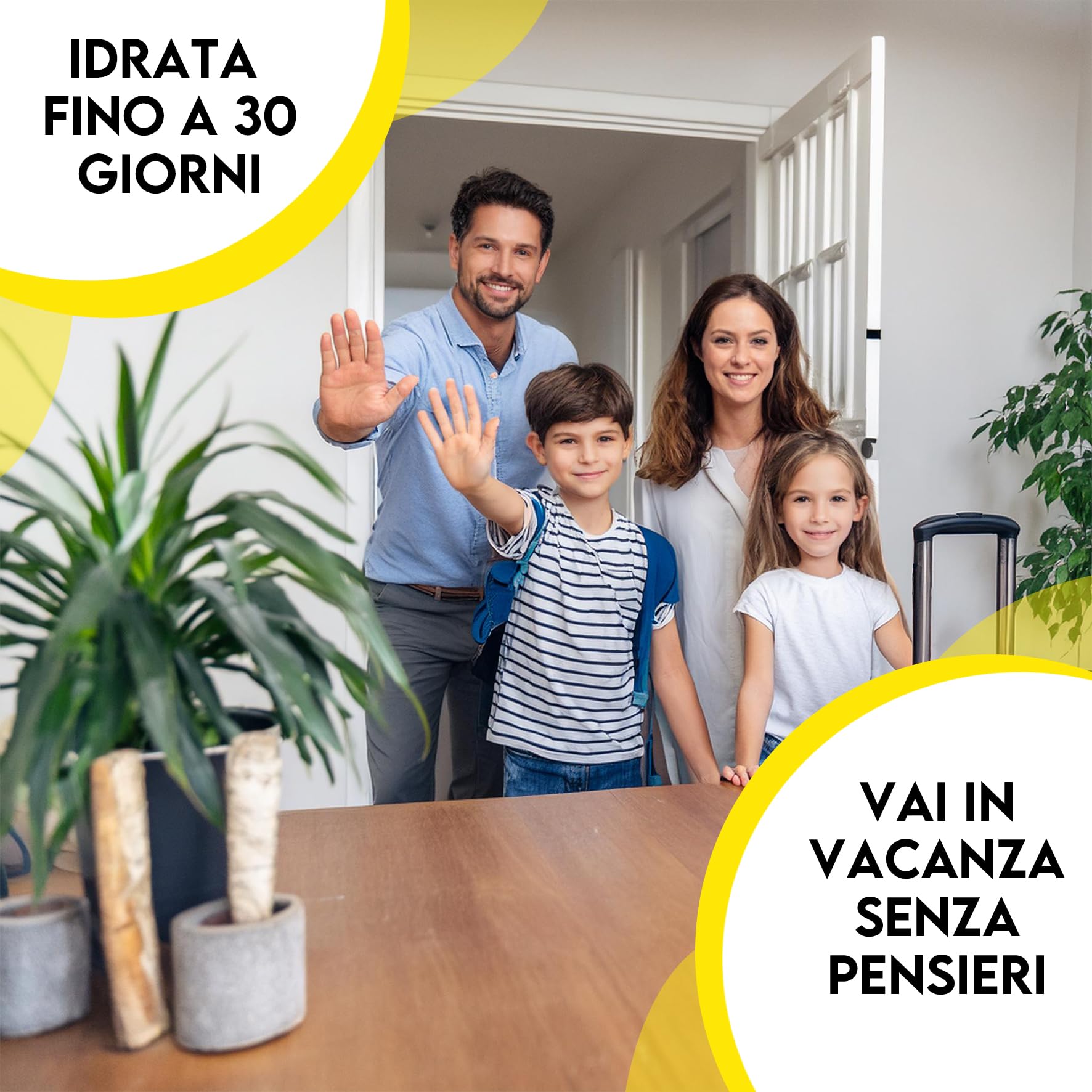 ZOMA - Palline Gel per Piante Pronte all'Uso 100% Naturali, Sfere gel per piante garantiscono fino a 30 giorni di Idratazione Costante, Acqua Complessata per vasi Palline Decorative e Funzionali 1L
