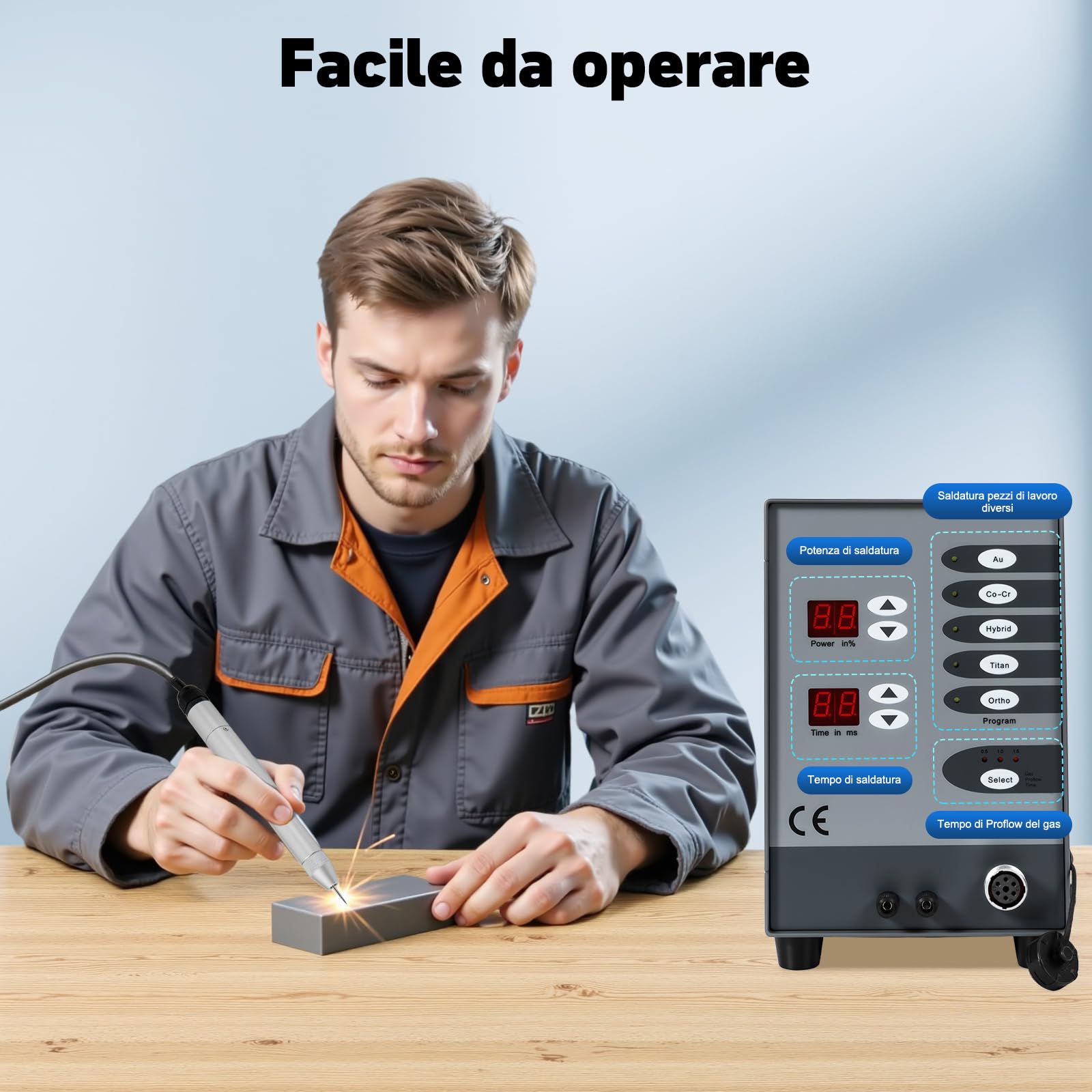 Macchina per saldatura a punti automatica, saldatrice a punti ad arco ad argon a impulsi da 100W, saldatore per gioielli, saldatrice a punti ad impulsi, saldatrice elettrica portatile, set di