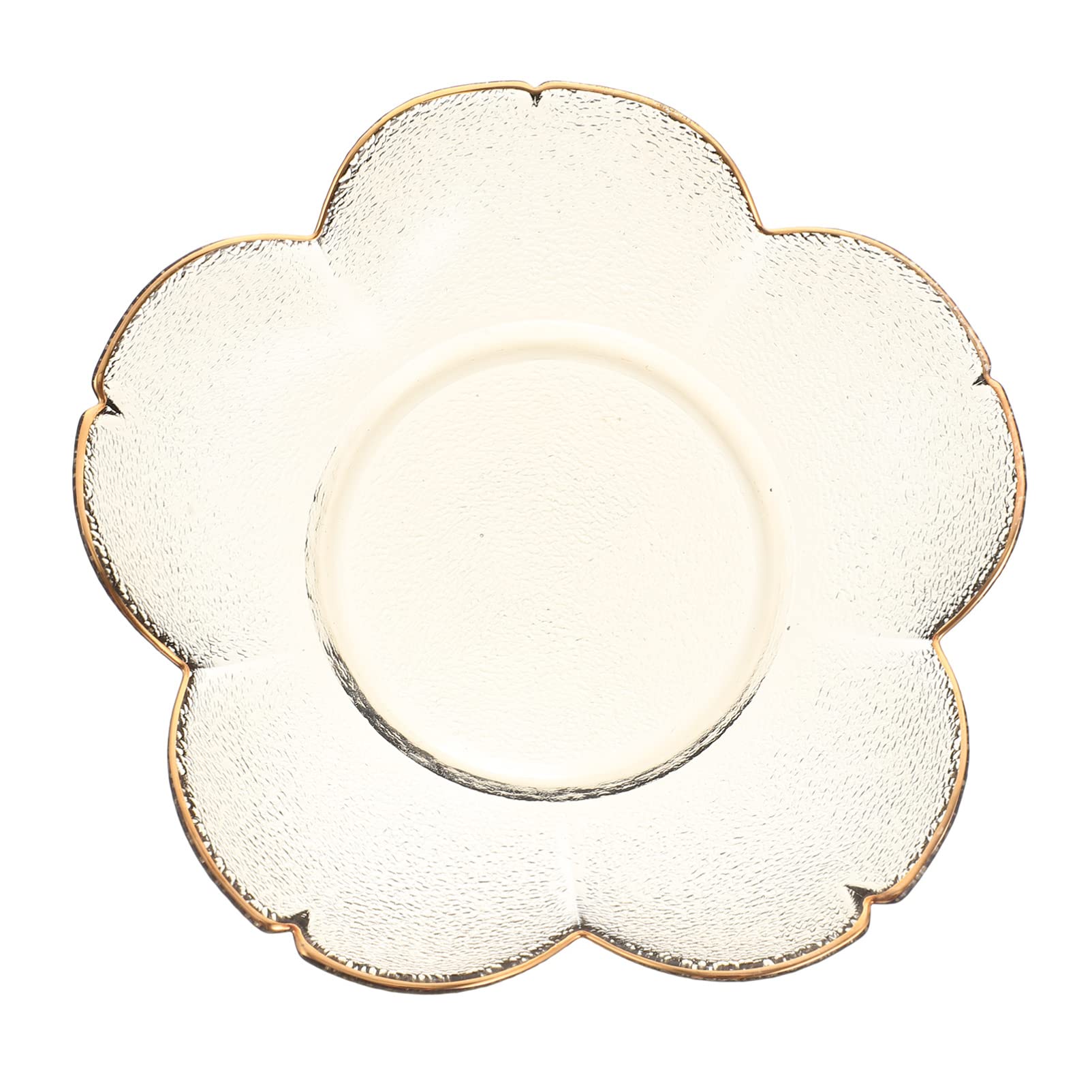 Platos de fruta de cristal, cuencos de postre de cristal transparente, plato para tartas transparente, cuenco con forma de flor para dulces y aperitivos, para el hogar, restaurante, color gris