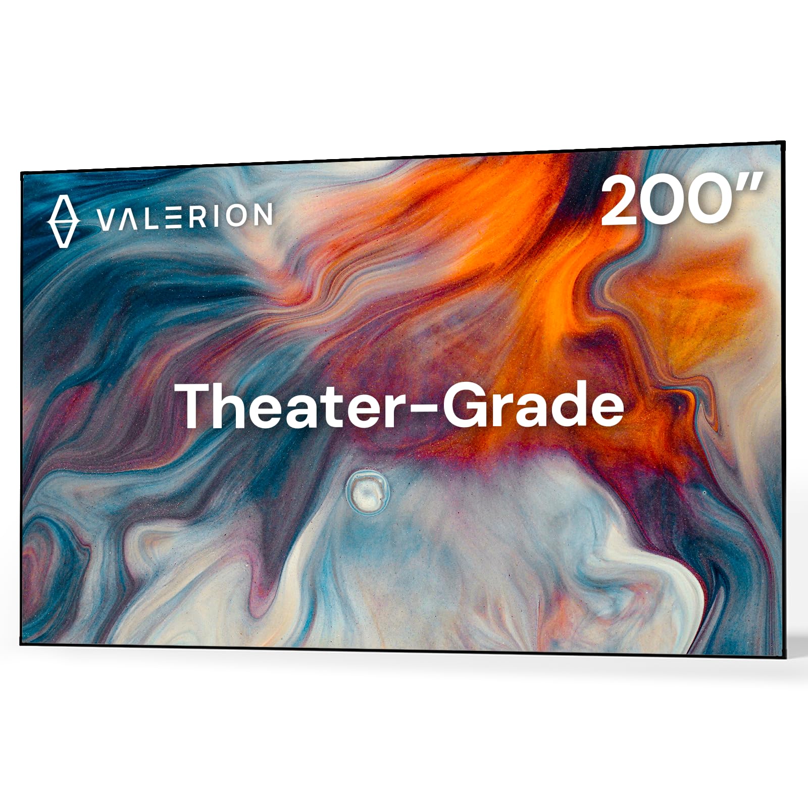 Valerion 200-inch Fixed Frame Projector Screen, 1.3dB Gain, 80% Picture Quality Enhancement, 4K/8K Ultra HD, 3D Compatible, Works with Long Throw, Short Throw &amp; Ultra Short Throw Projectors