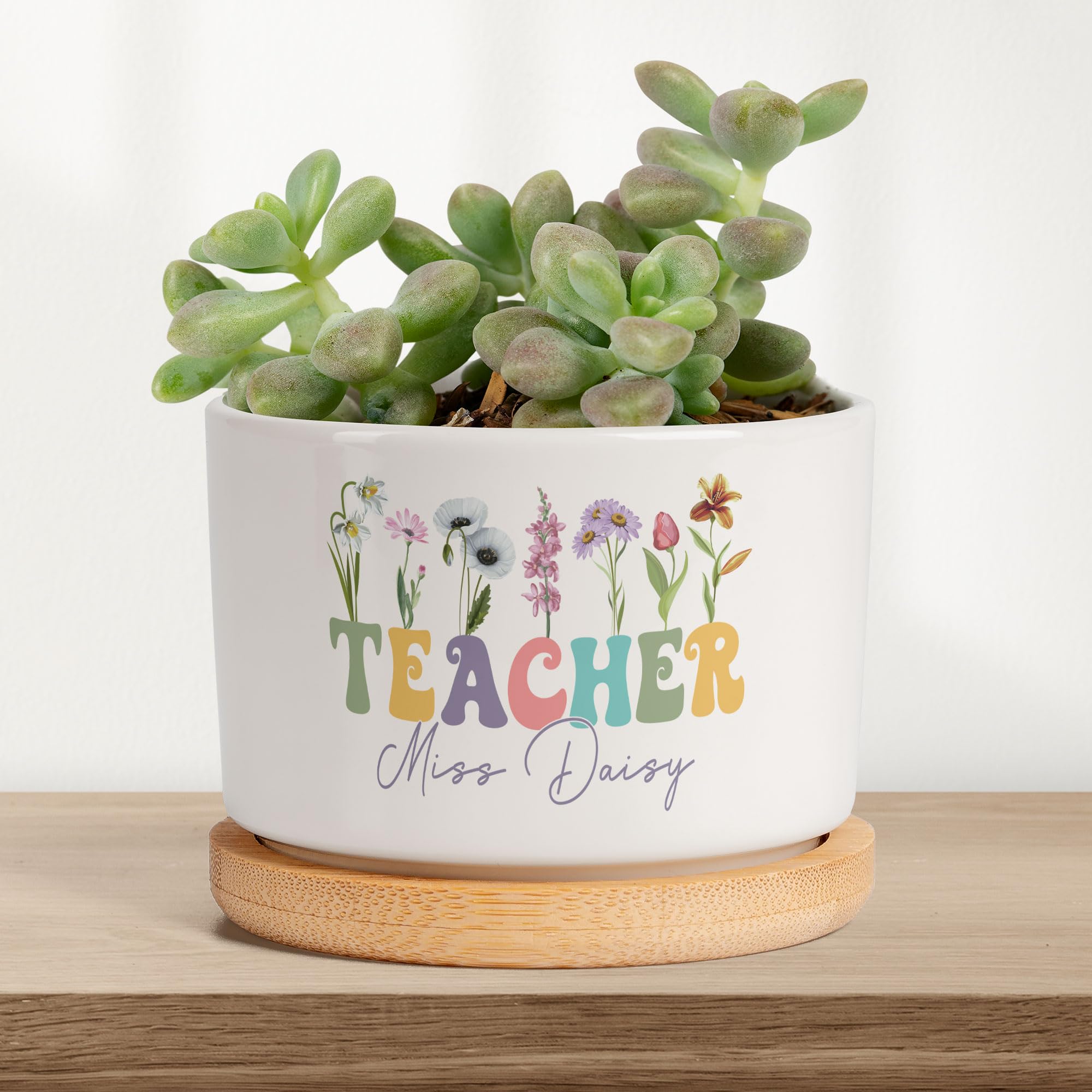 Amazon.com: Personalized Teacher Flower Pot, Gift For Teacher, Thank You  for Helping Me Grow Plant Pot Custom Teacher Name Plant Pot, Planter  Ceramic Pot, Teacher Appreciation Gift, Birthday Gift (Ceramic, TC 3) :