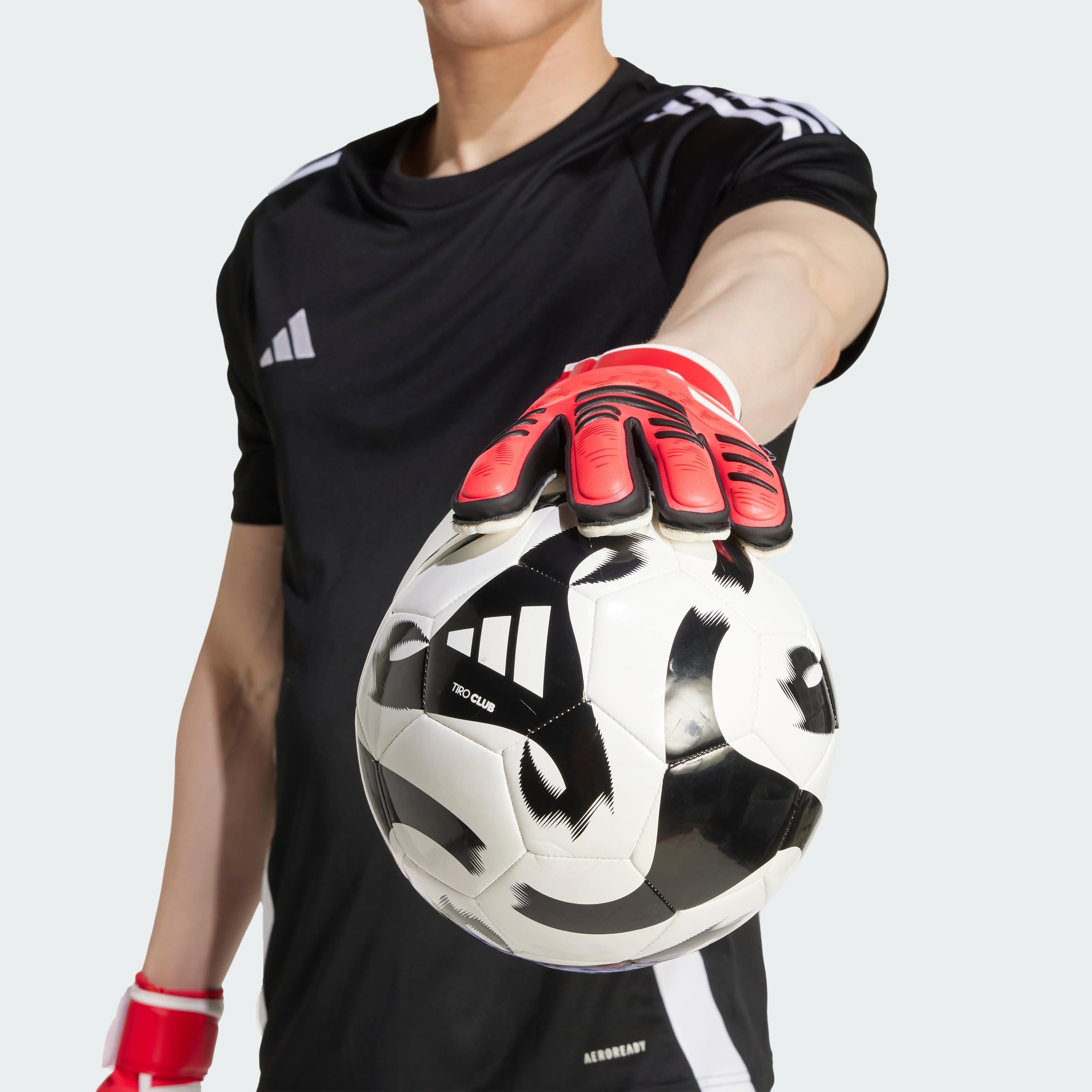 adidas Predator Match Fingersave rękawice bramkarskie dla dorosłych uniseks PURRUB/LUCRED/BLACK 43 1/3 EU