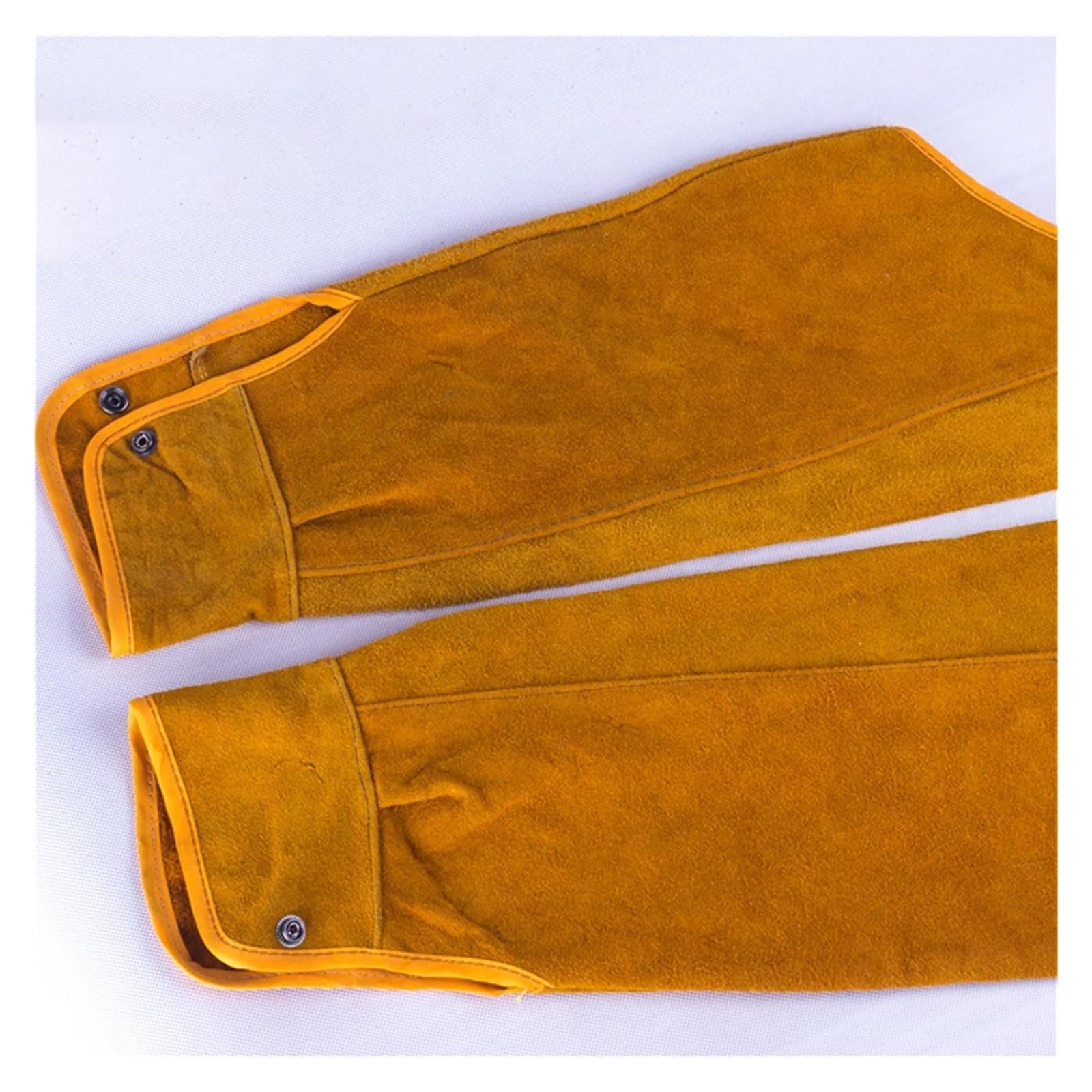 1 Pair Heat Resistant Welding Arm Sleeves Protection Cuff Safety For Workers Cowhide Leather Welded Sleeves Spark-proof(58cm)