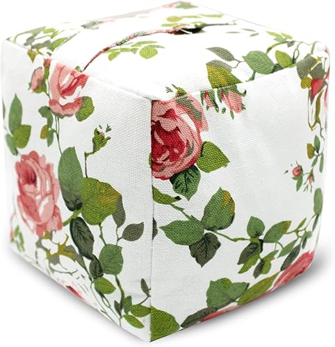 CERAYOU Tope de puerta decorativo con peso, tope de puerta de tela con asa, cubo cuadrado resistente, protectores de pared para el hogar, oficina,