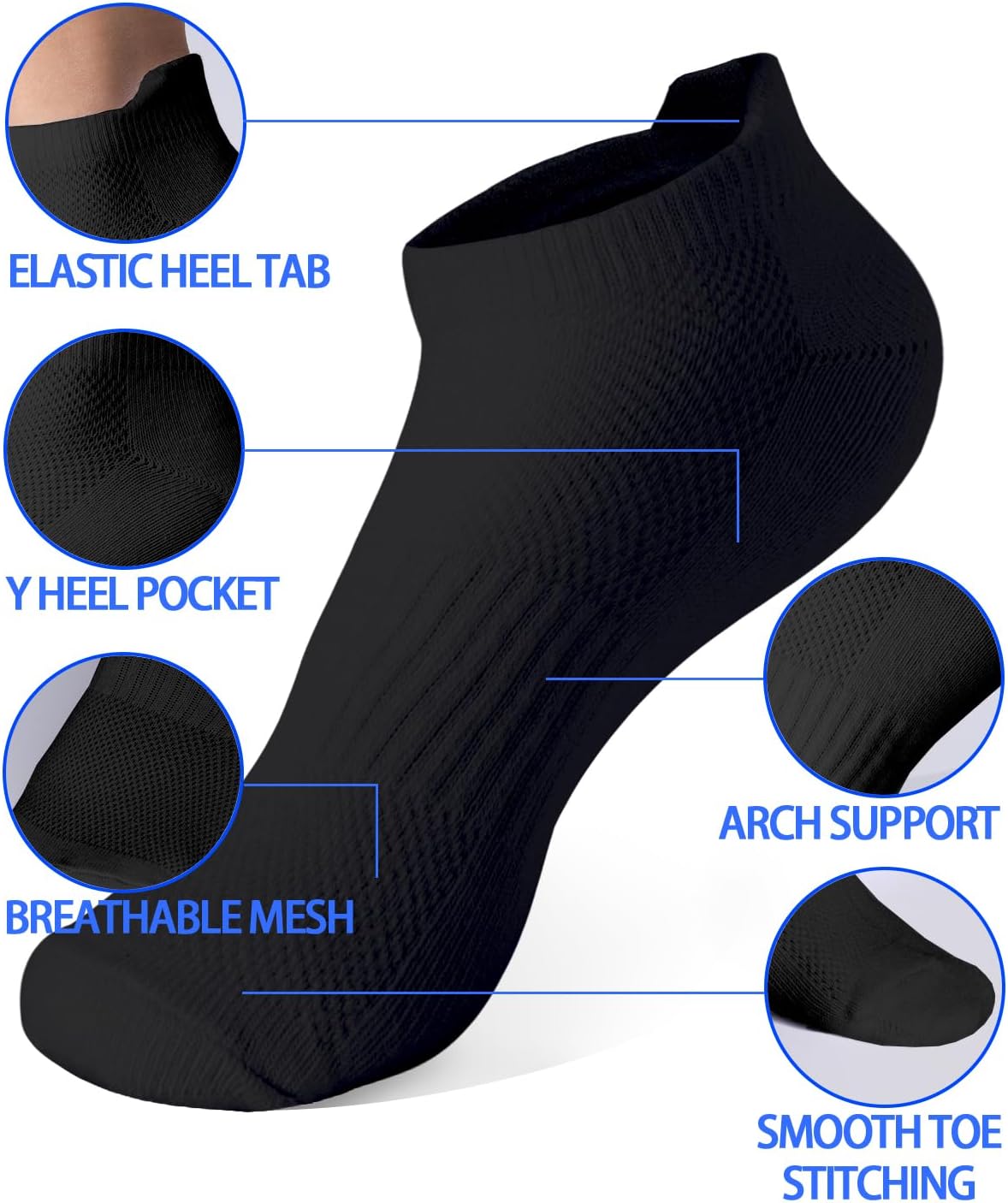 10 Pairs Kids Socks for Boys Girls Ankle Athletic Low Cut Socks Half Cushioned Crew Cotton No Show Sock - Image 5