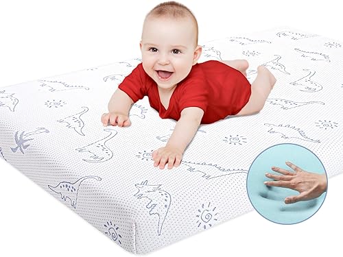 Miniatura 1 de Mochen Pack and Play - Cubrecolchón transpirable de 38 x 26 pulgadas, colchón de espuma viscoelástica de doble cara para bebé con funda extraíble