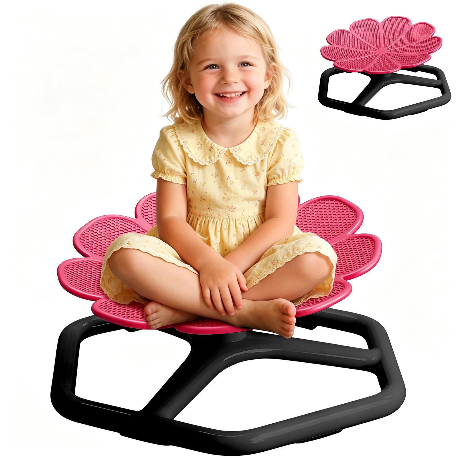 Drehstuhl Kinder Autismus,360° Karussell Stuhl Sensorik Spielzeug, Autismus Spielzeug & Adhs Hilfsmittel für Jungen und Mädchen. Förderung von Balance,Koordination & Selbstregulation (Magenta)
