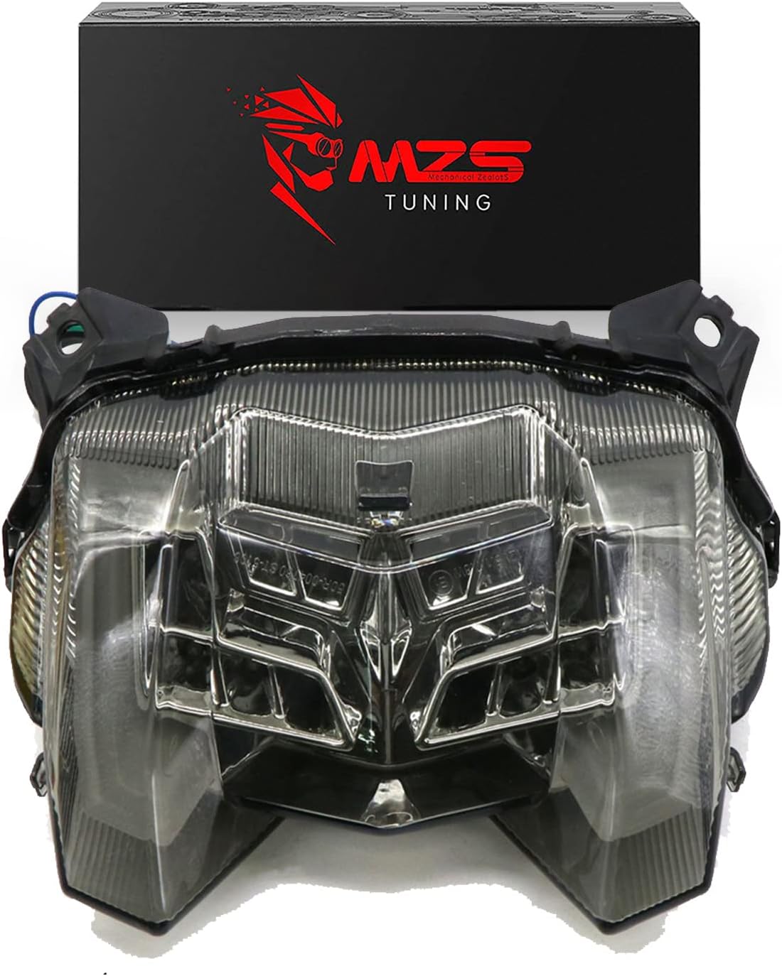 MZS Motorcycle Tail Light, LED Integrated Turn Signal