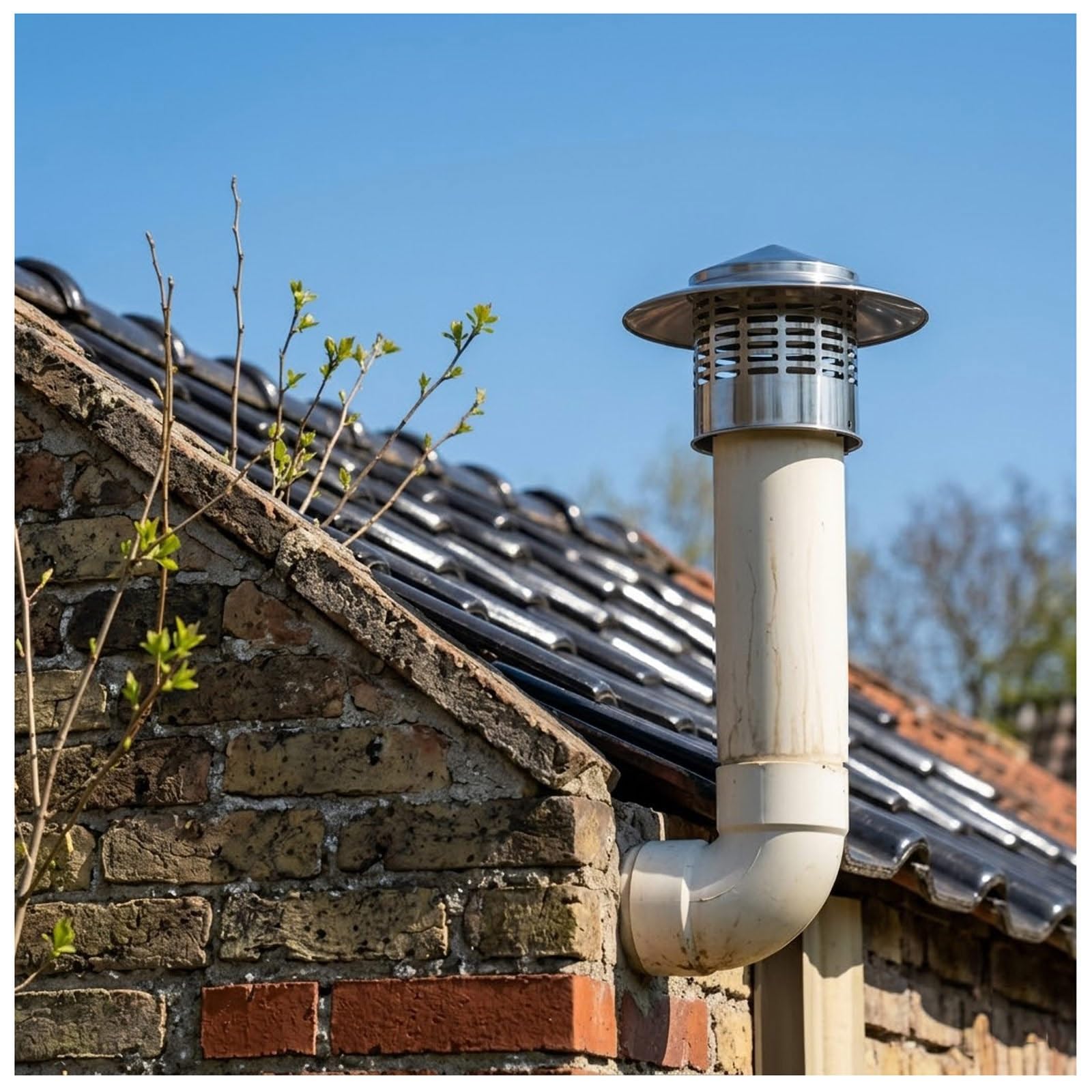 Chapeau de ventilation de toit en acier inox 304 format 16 pouces pour cheminée