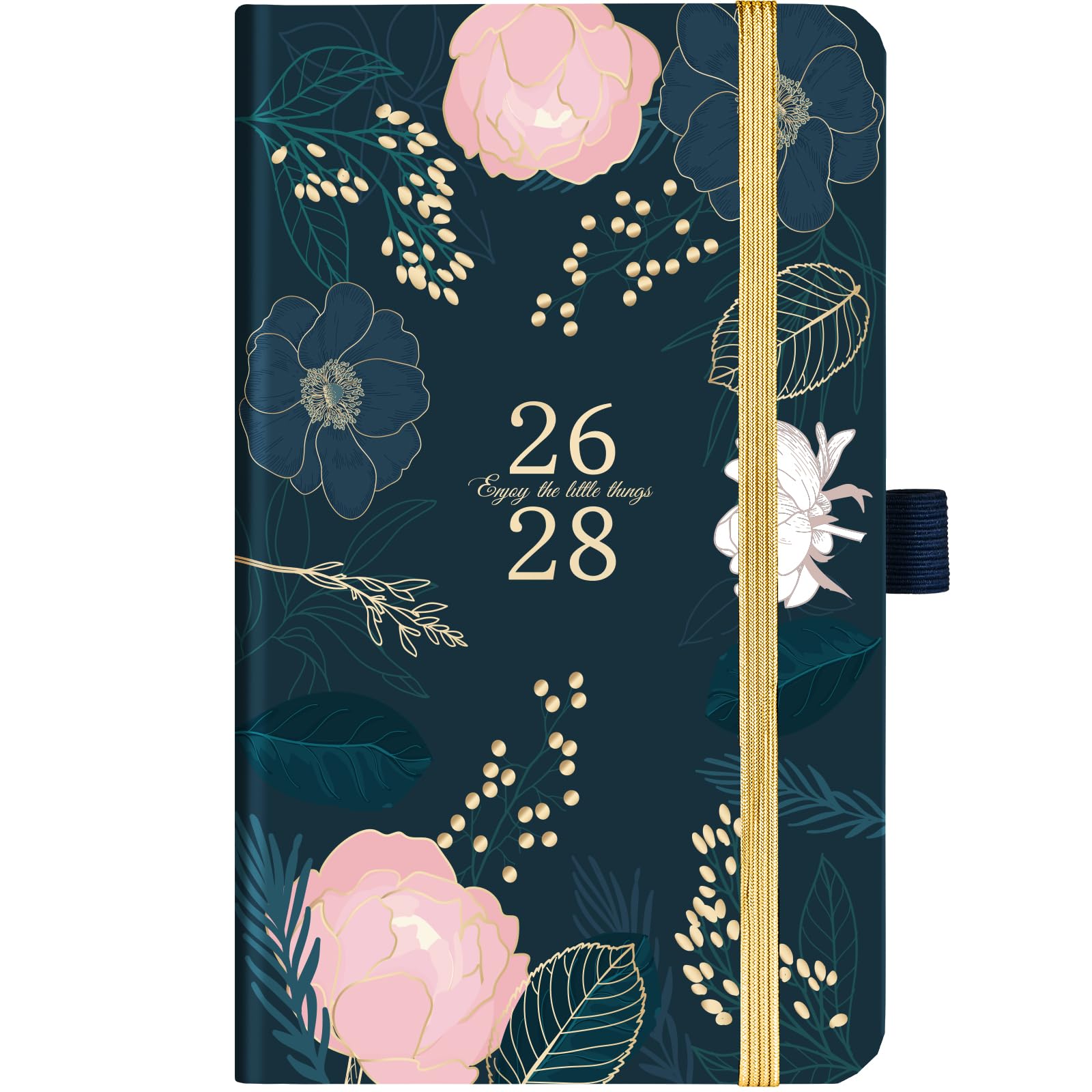 3 Year Pocket Planner 2025-2028 - Monthly Academic Calendar, July 2025 - June 2028, 6.3" x 3.8", 60 Note Pages, Inner Pocket, Pen Loop
