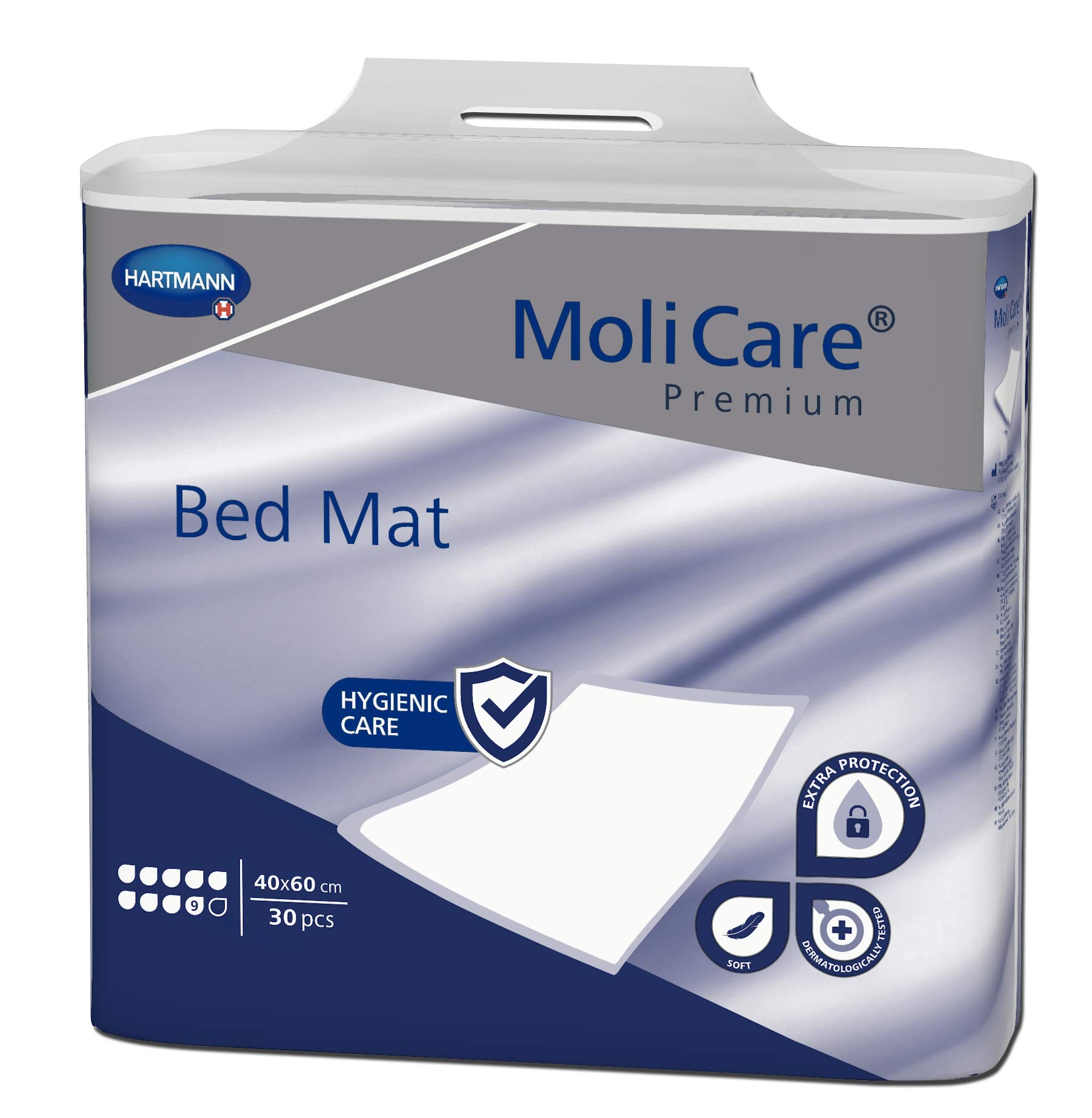 Hartmann Molicare Premium Bed Mat - Protector de cama (9 gotas, tamaño 40 x 60 cm, 90 unidades)