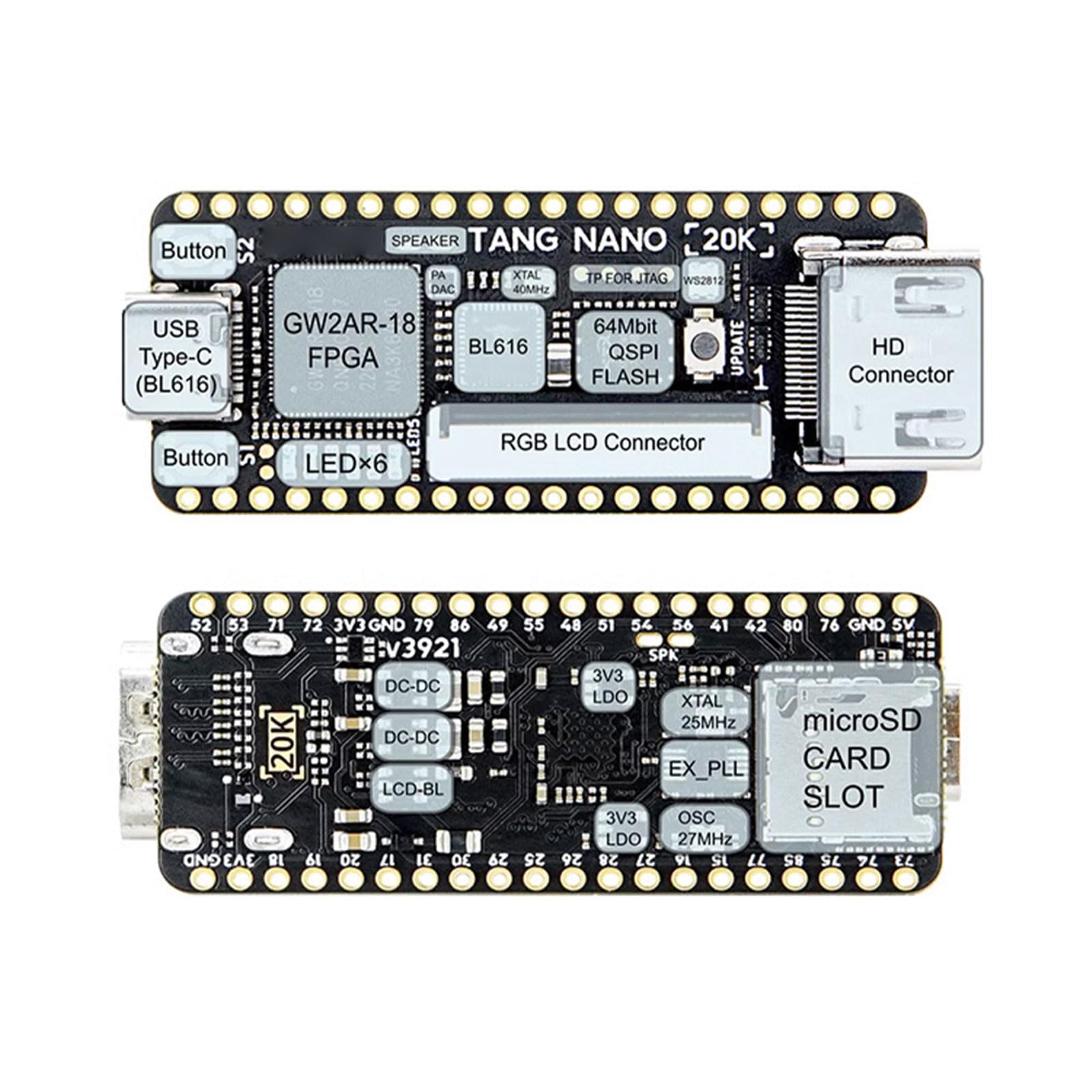 20k FPGA SIPEED Open Source Game Console Sviluppo Board con Alte Prestazioni per Appassionati Educazione alla Programmazione del Gioco