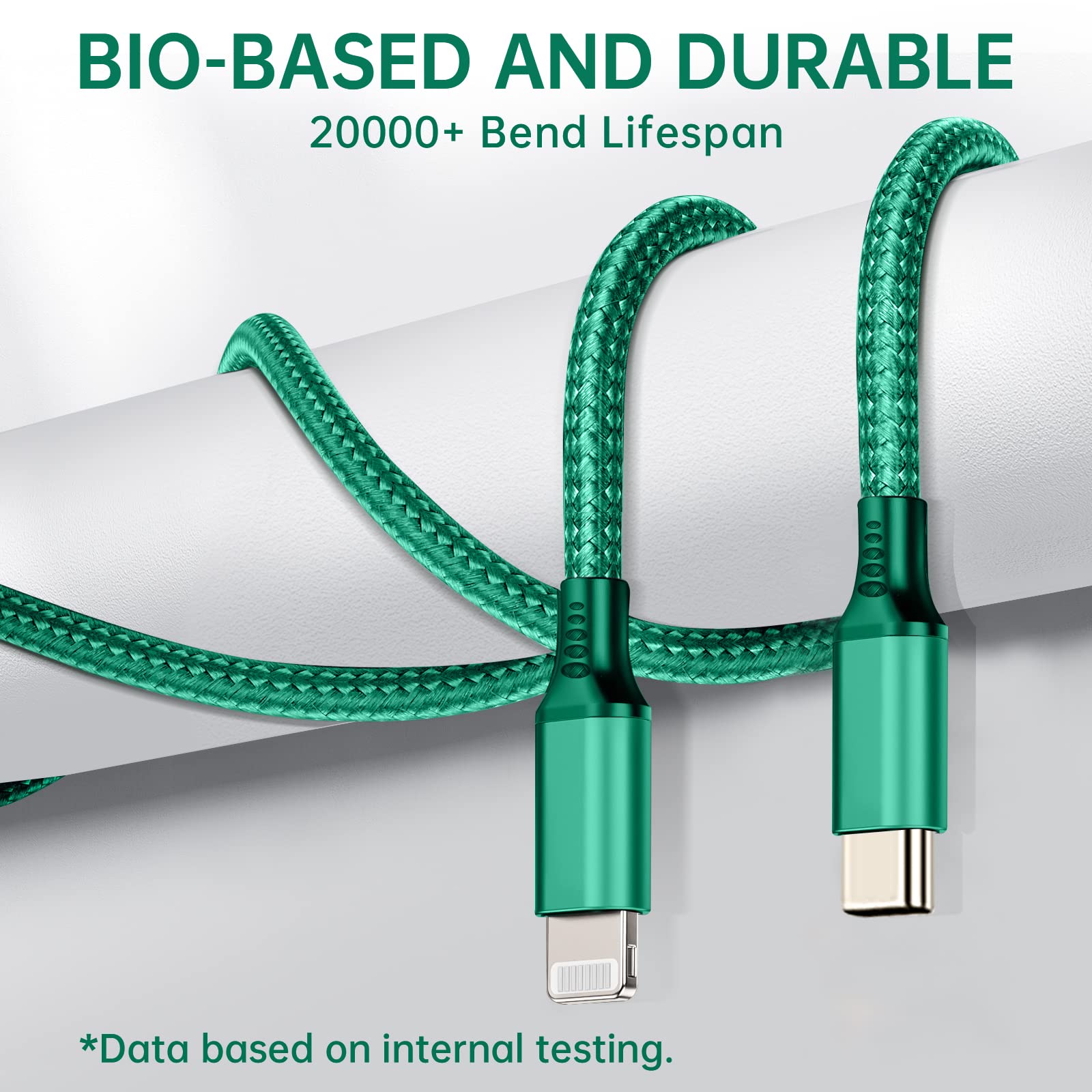 USB C to Lightning Cable 2Pack 3.3 FT 6.6FT Apple MFi Certified iPhone Fast Charger Type c to Lightning Cable Nylon Braided iPhone Cord for iPhone 13 12 11 Pro Max Xr Xs 8