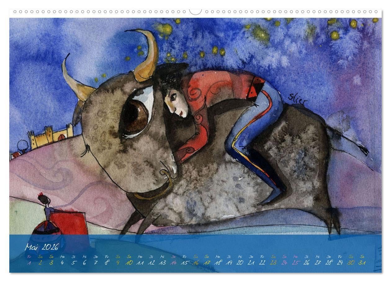 Im Wandel der Sterne (hochwertiger Premium Wandkalender 2026 DIN A2 quer), Kunstdruck in Hochglanz: 12 Sternbilder, meisterhafte Illustrationen (CALVENDO Kunst)