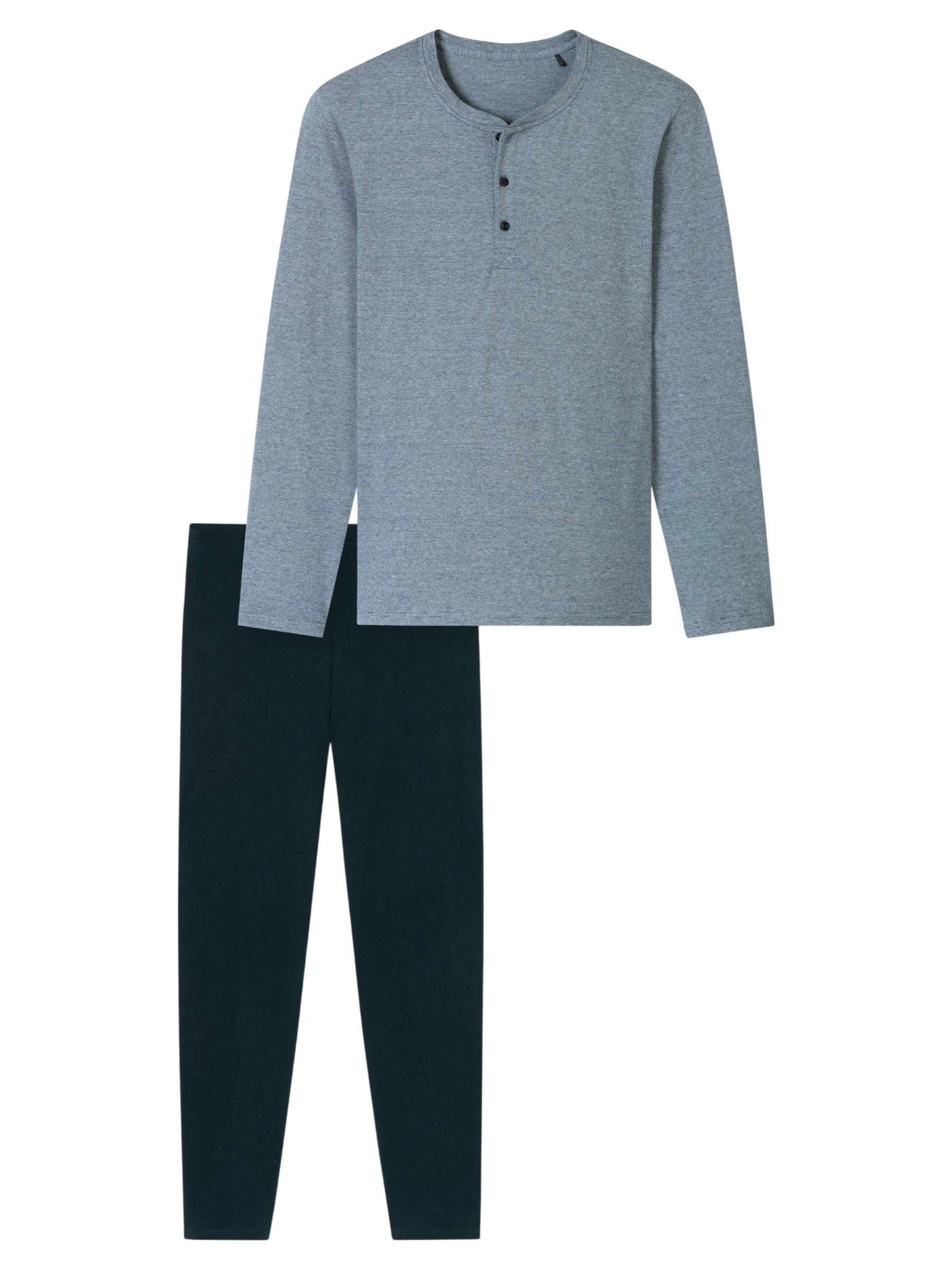 Schiesser Schiesser Herren Schlafanzug Lang mit Knopfleiste - Nightwear Set Set di Pigiama Uomo (Pacco da 1)