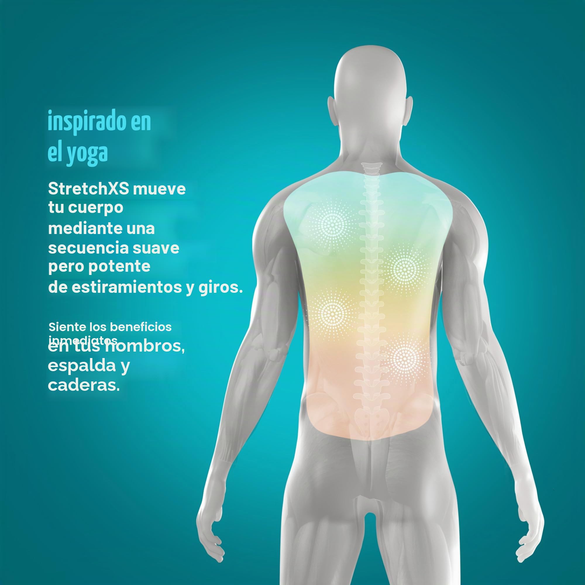 HoMedics Stretch XS Colchoneta Masajeadora para Espalda, Hombro y Cadera – Esterilla Plegable para Estiramiento con Cámaras de Aire Inspirada en el Yoga, Control Remoto e Intensidad Regulable – Gris