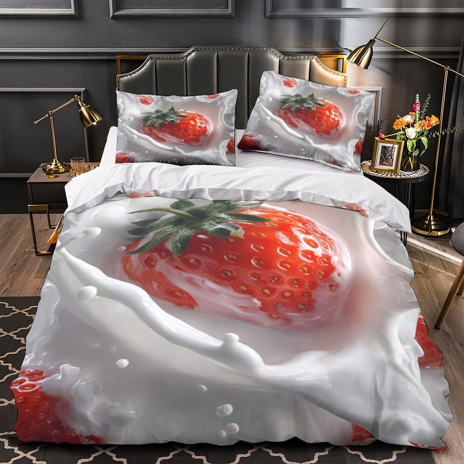 Linge de lit 3 pièces microfibre anti-plis et résistant pour lit simple fille