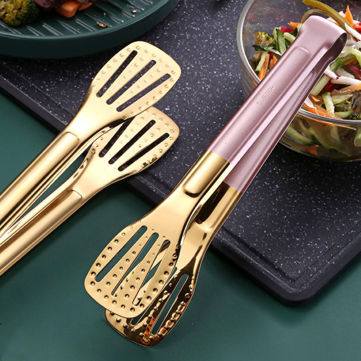Stainless Steel Food Clip Anti Slip Bread Steak Clamp for Home image 5