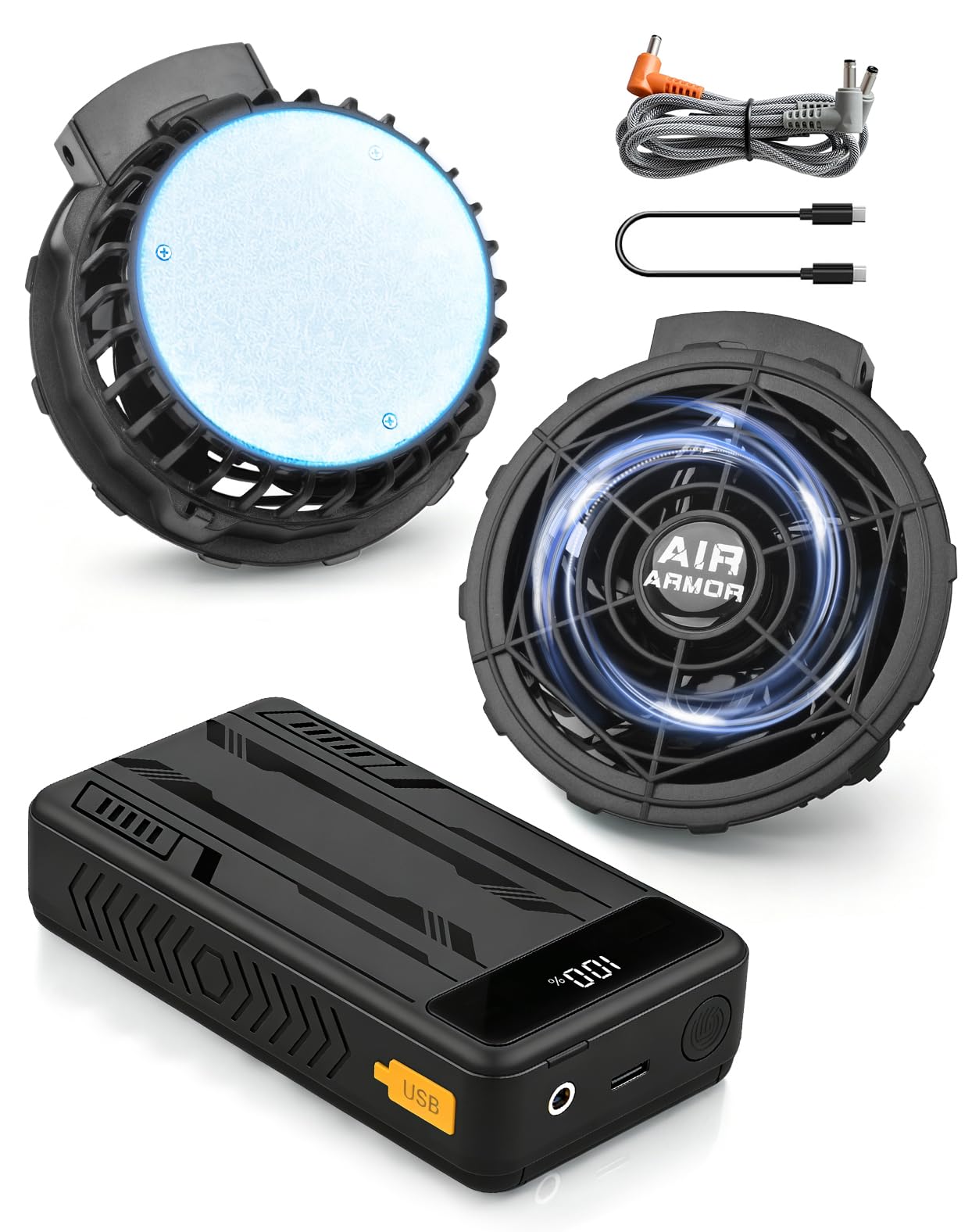 Amazon.co.jp: 【2026最新半導体冷却×超強暴風×41400mAhバッテリー