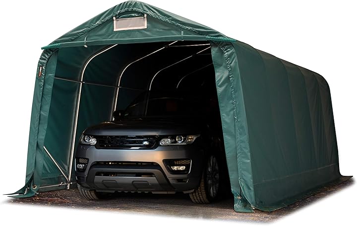 Tenda auto garage toolport 3 3 x 6 m tenda capannone in pvc ca. 550 g/m²