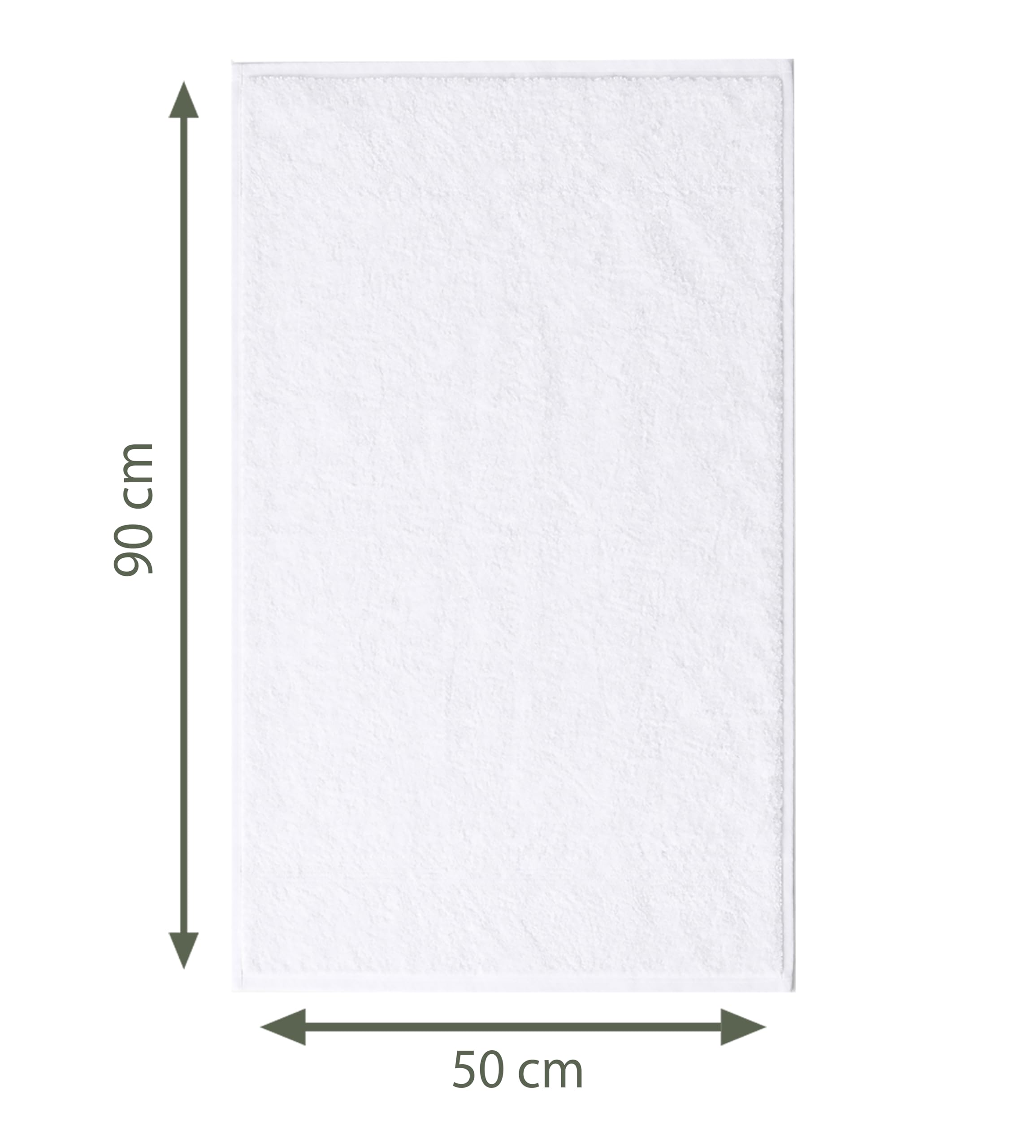 Caramont Lot de 6 Serviettes de Bain 50x90 cm – 100% Coton, Ultra Douces, Très Absorbantes, Séchage Rapide, Qualité Hôtelière – Blanc – pour Salle de Bain, Douche, Gym, Hôtel et Spa