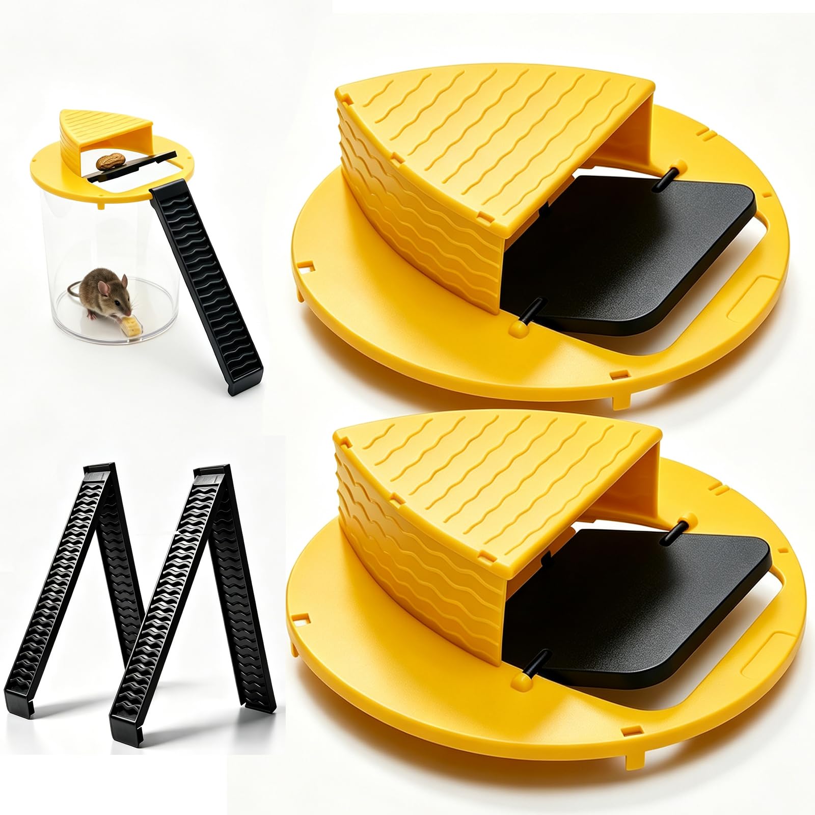 Photo 1 of Right 20 Bucket Mouse Trap Lid (Yellow-2packs)