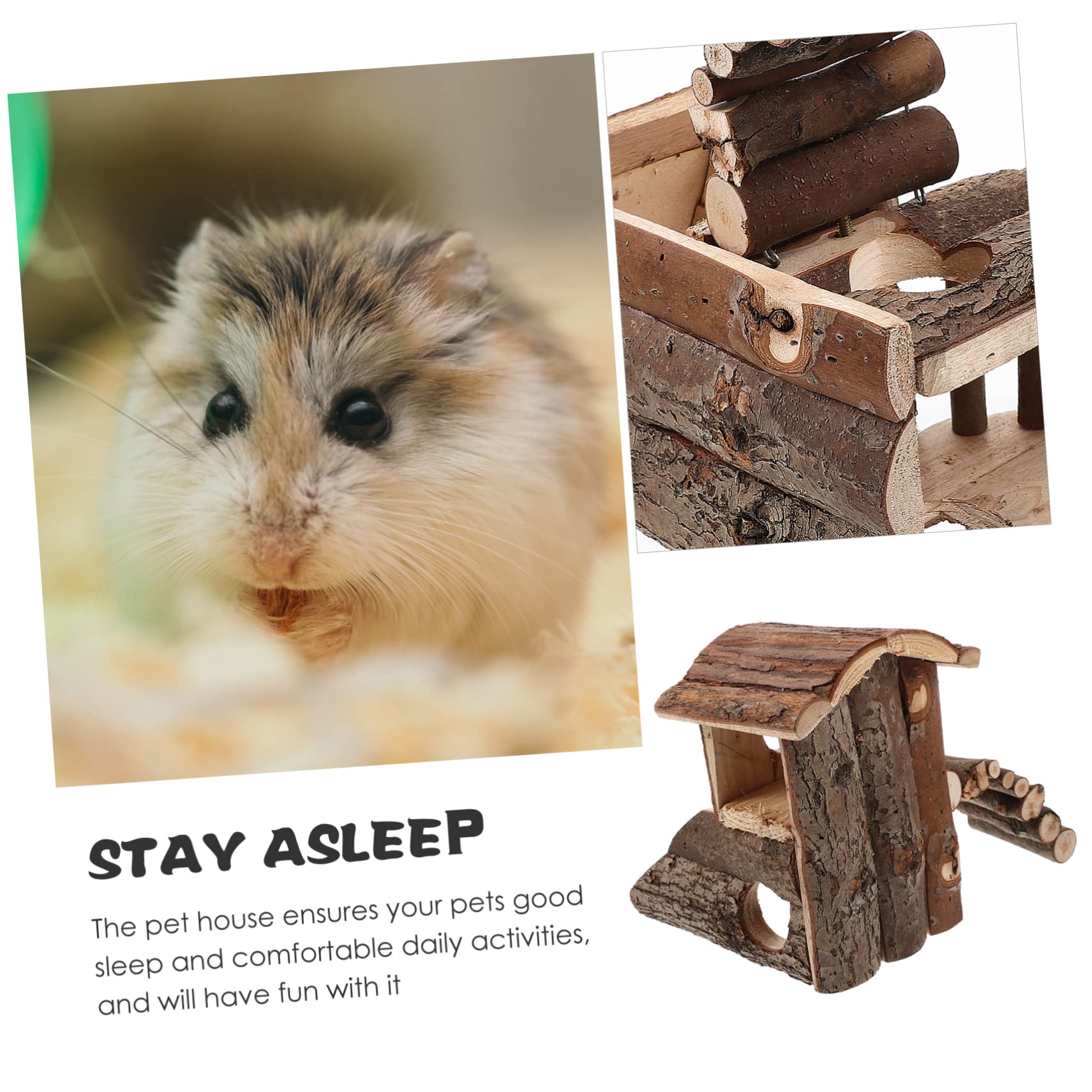 Hamstervilla mit Schlossform, Kreatives Holzhaus in Kaffeefarbe