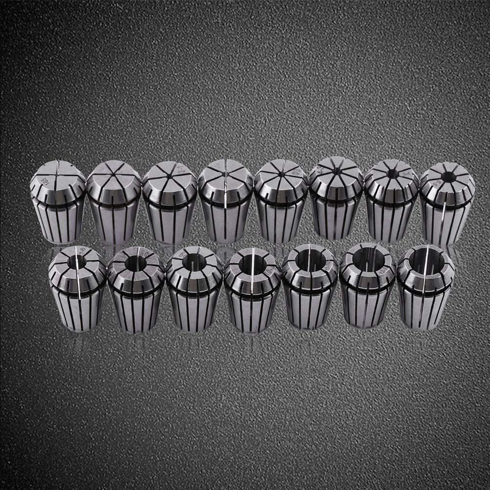 Juego de Resortes ER20 de 15 Unidades para Máquina CNC Fresadora y Torno de Grabado Compatible con Portabrocas ER20 Resortes Métricos para Herramientas de Fijación
