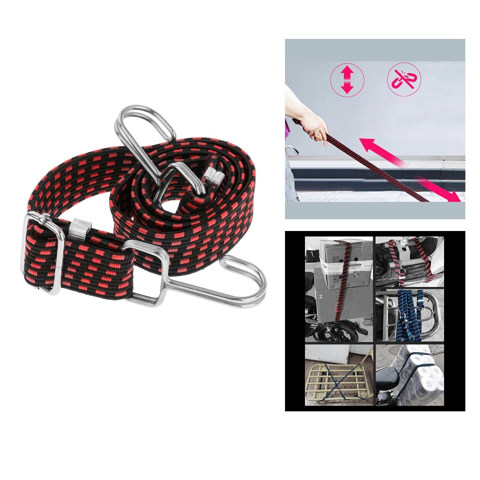 EZCOL Bungee-Seile Set Mit Haken – 24-teilig, Flach, Für Transport, Umzug & Garage Inkl. Tasche