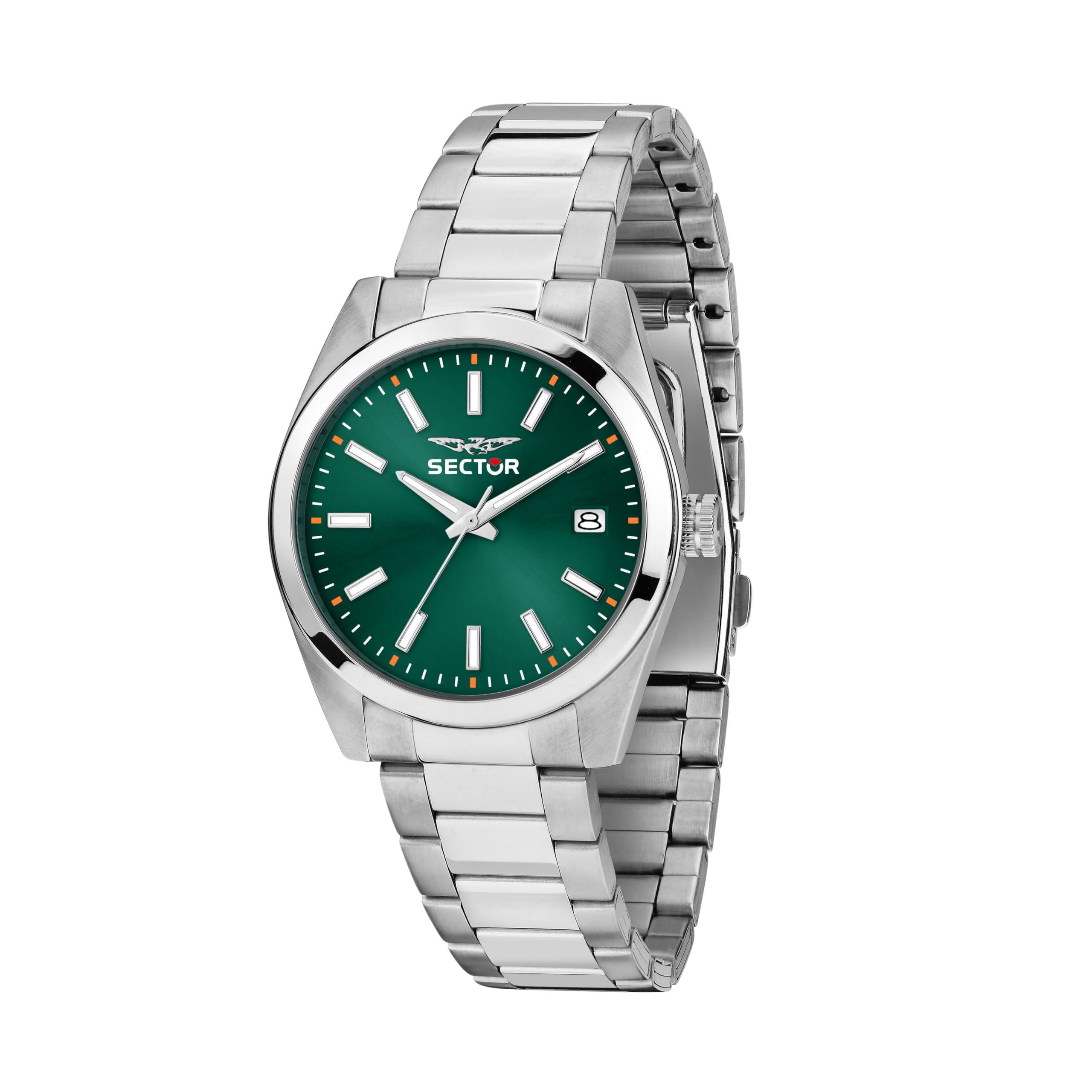 Sector No Limits Orologio Uomo, Tempo, Data, Analogico, Acciaio, 37 mm, Collezione 240