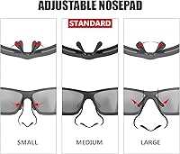 Vista 4 de Polarized Fishing Sunglasses for Men Women, Adjustable Nose Pad, UV400, EMS TR90, ideal for Driving Running Golfing Cycling