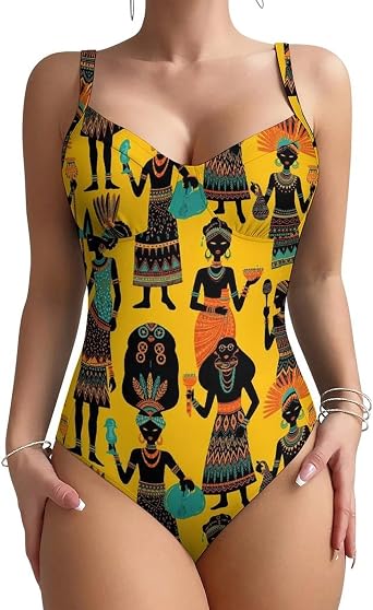 Womens Slimming One Piece Bathing Suit Tummy Control Swim Suit Crisscross Back Swimwear