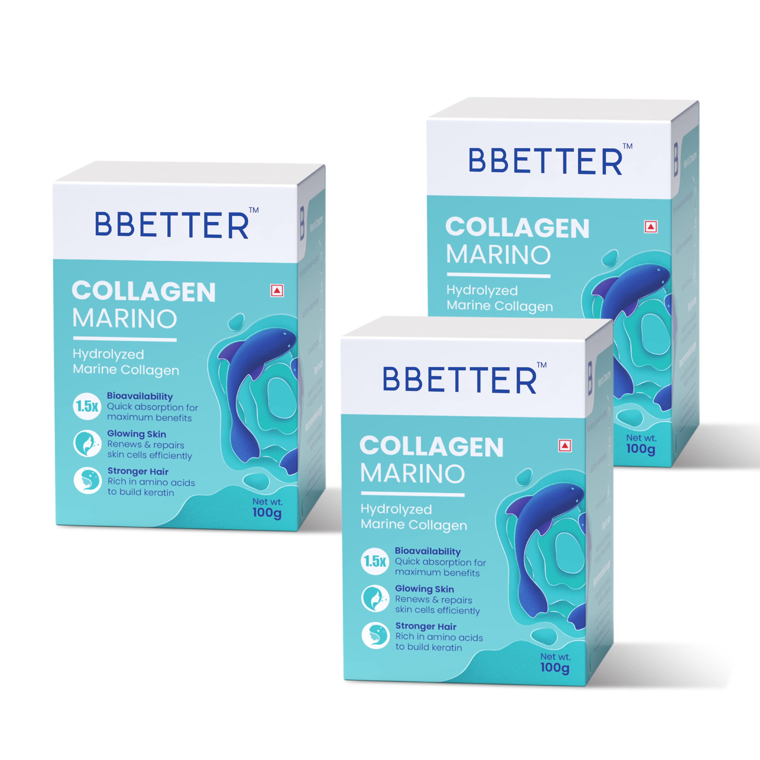 BBETTER Collagen Marino For Women & Men- Pure Hydrolyzed Marine Collagen Supplements For Women & Men, Enhances Skin,Hair, Nails & Joints (Pack Of 3), Powder (B08W1V111Q) Amazon Price History, Amazon Price Tracker