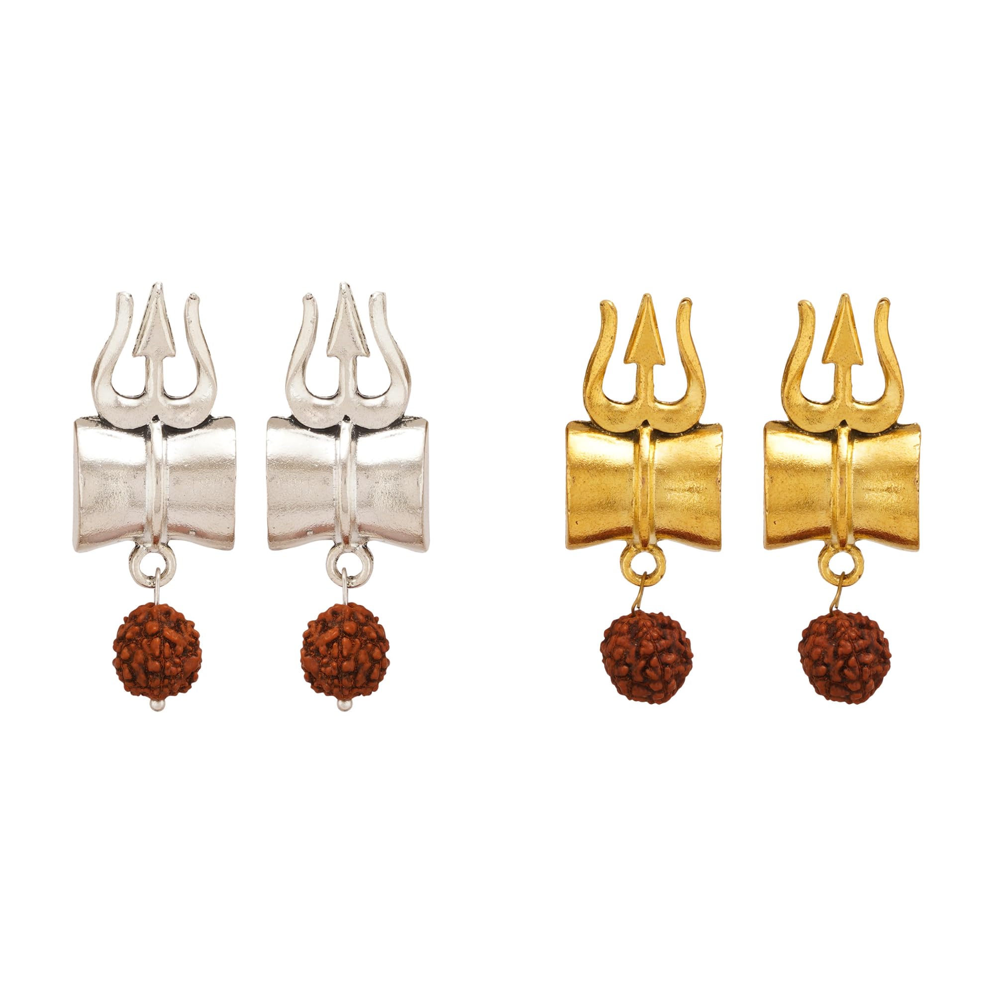 Shreyadzines Sacred Fusion Earrings Combo Oxidized Trishul Earrings with Rudraksha Dangle Divine Adornments for Spiritual Elegance"- Pack of 2 (B0CRVL3TTC) Amazon Price History, Amazon Price Tracker