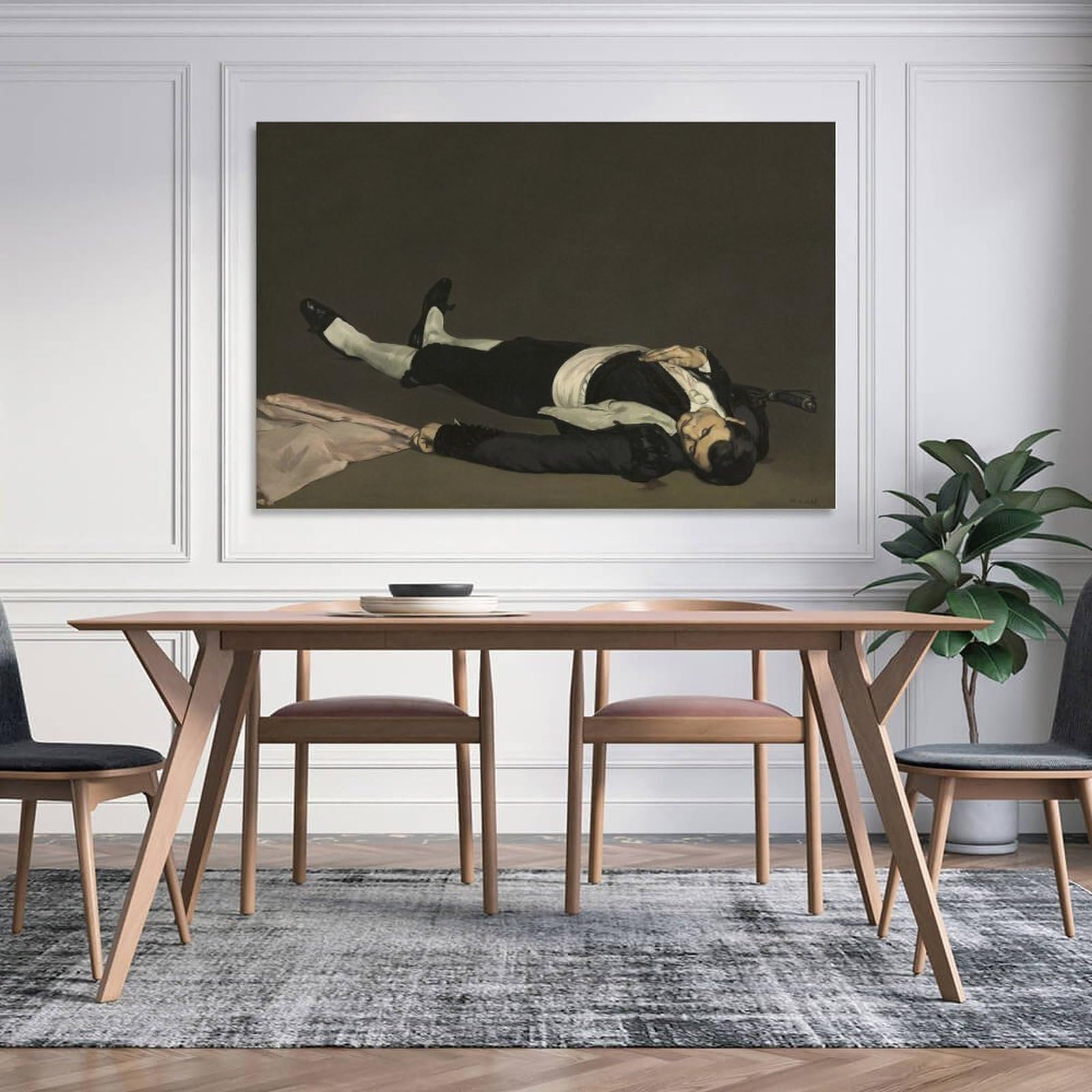 Amazon.co.jp: Edouard Manetポスターエドゥアールマネ油彩作品『死