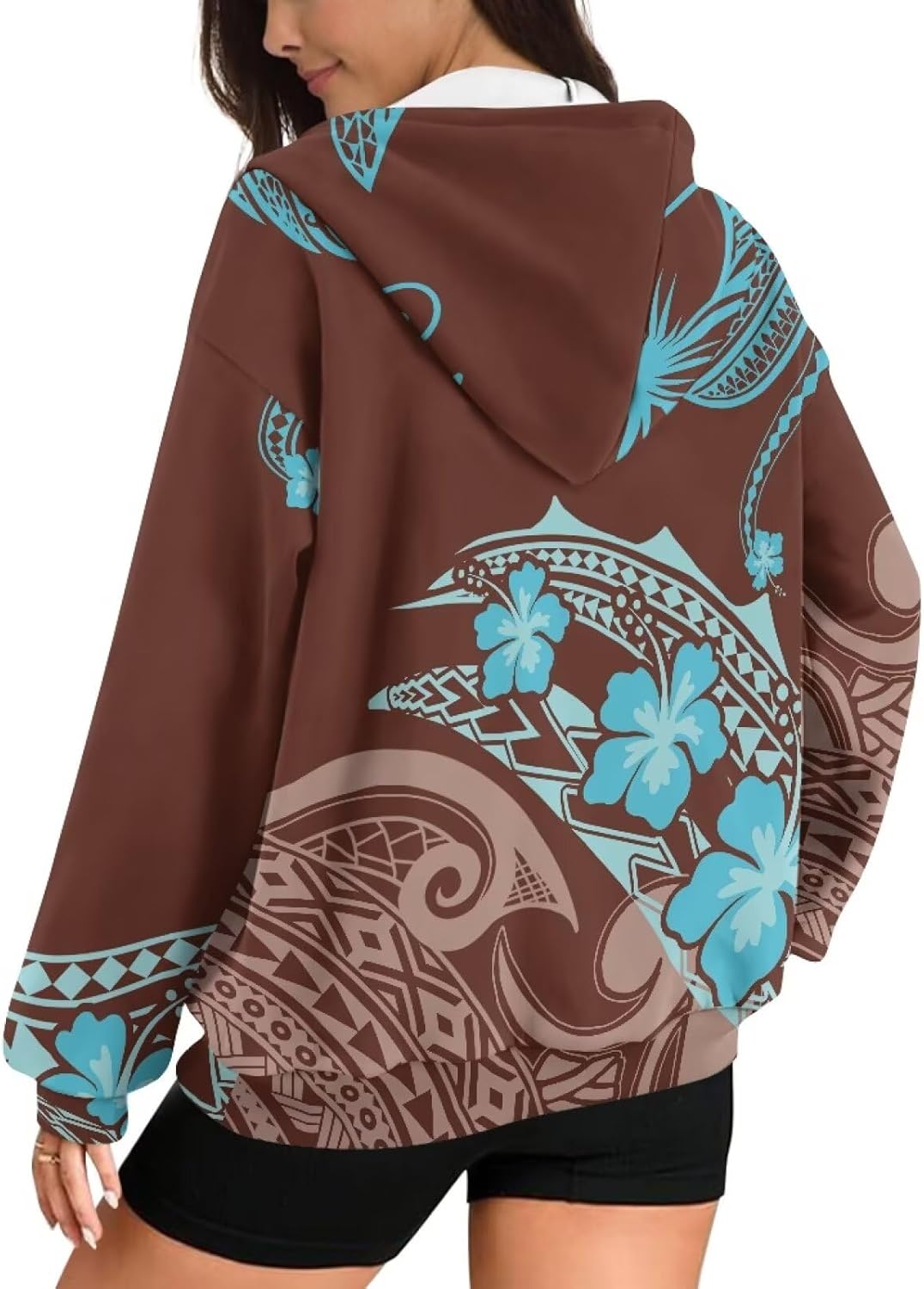 Hoodies Y2k Seashell Sweatshirt Sweaters for Teens, Soft Hoodies Zip up Sweaters, Trending Clothes for Teens - Image 2