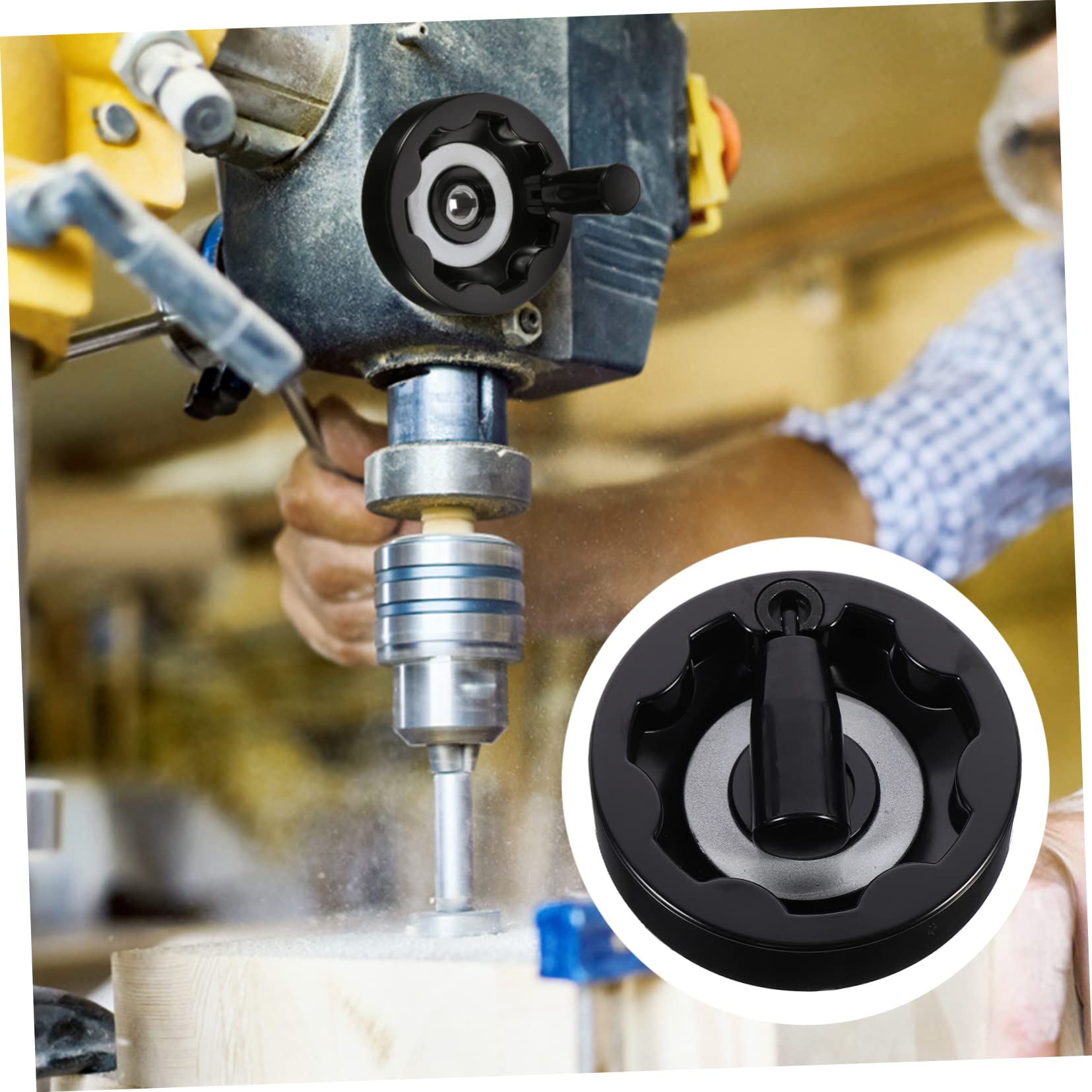 CIYODO 1pc Machine Tool Handwheel Foldable Handle Wheels for Table Hand Wheel Wave Wheel Handwheel Ripple Handlwheel Drill Press Handle Round Hand Crank Handle Hand Crank Wheel Bakelite