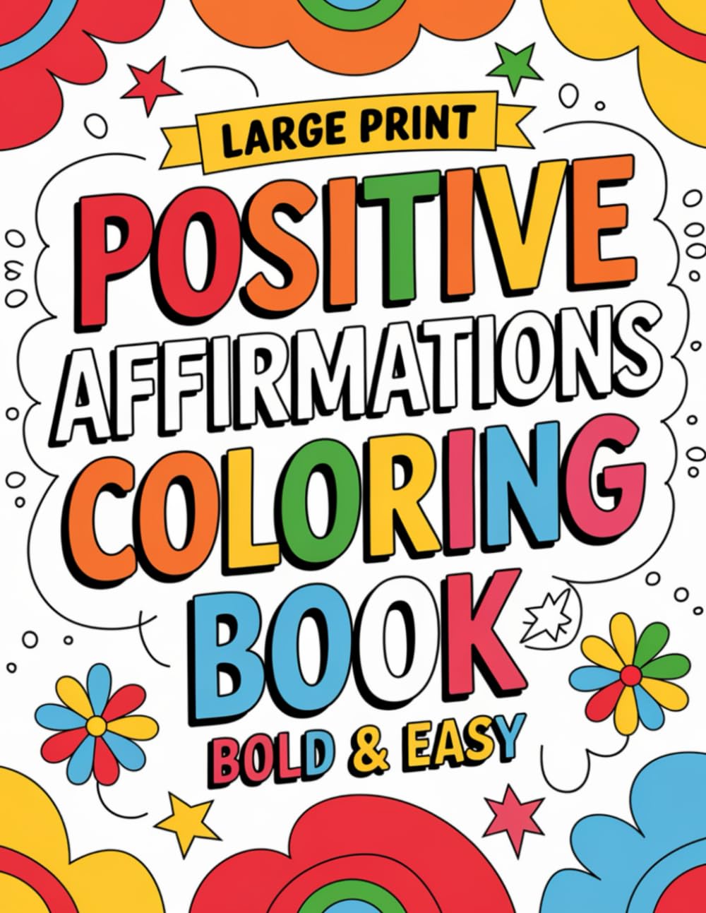 Positive Affirmations Coloring Book for Kids: Bold & Easy Designs to Inspire Confidence and Joy: 15 Fun and Uplifting Pages to Boost Self-Esteem and Happiness