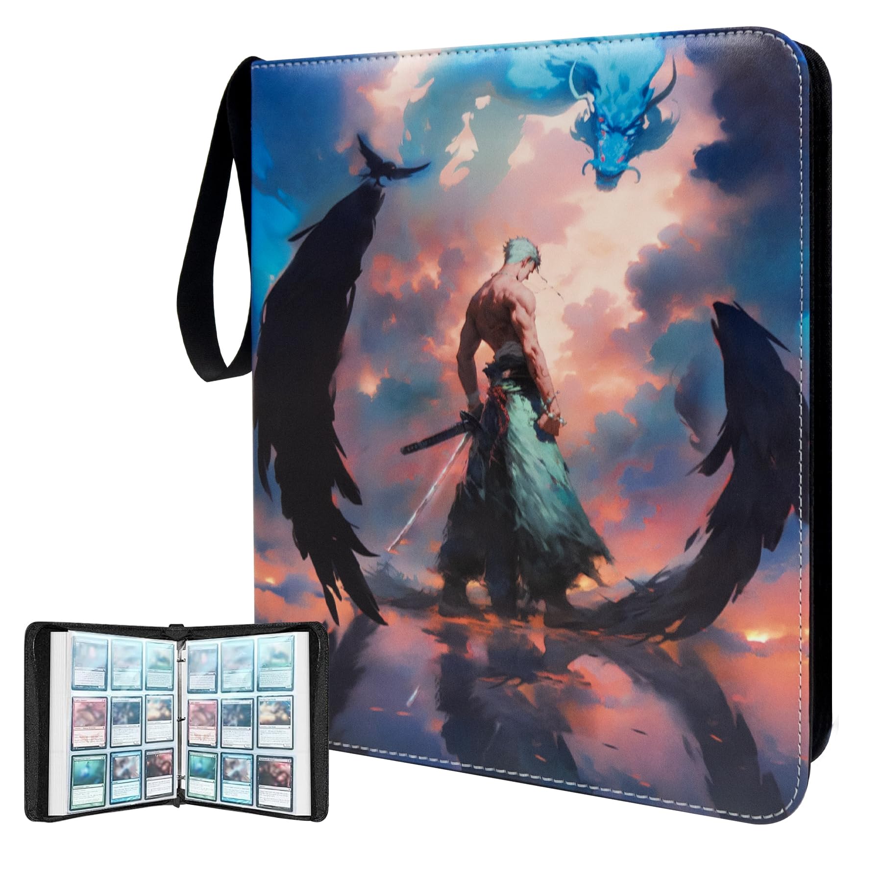 Amazon.com: Trading Card Binder for One Piece Zoro Cards,9 Pocket with 60  Sleeves up to 1080 Cards One Piece TCG Card Binder,Waterproof Card Storage  Bag with Sleeves,One Piece Zoro for Card Display