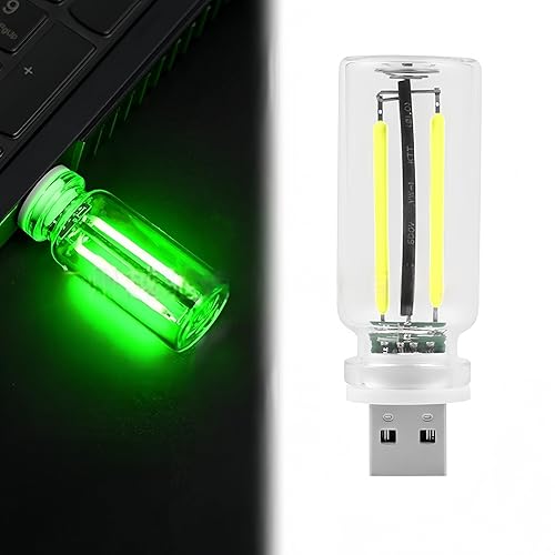 Miniatura 18 de Ilumina tu viaje con elegantes lámparas retro para automóvil: mini botella de vidrio portátil LED de luz nocturna – Enchufe USB LED luces de Luz