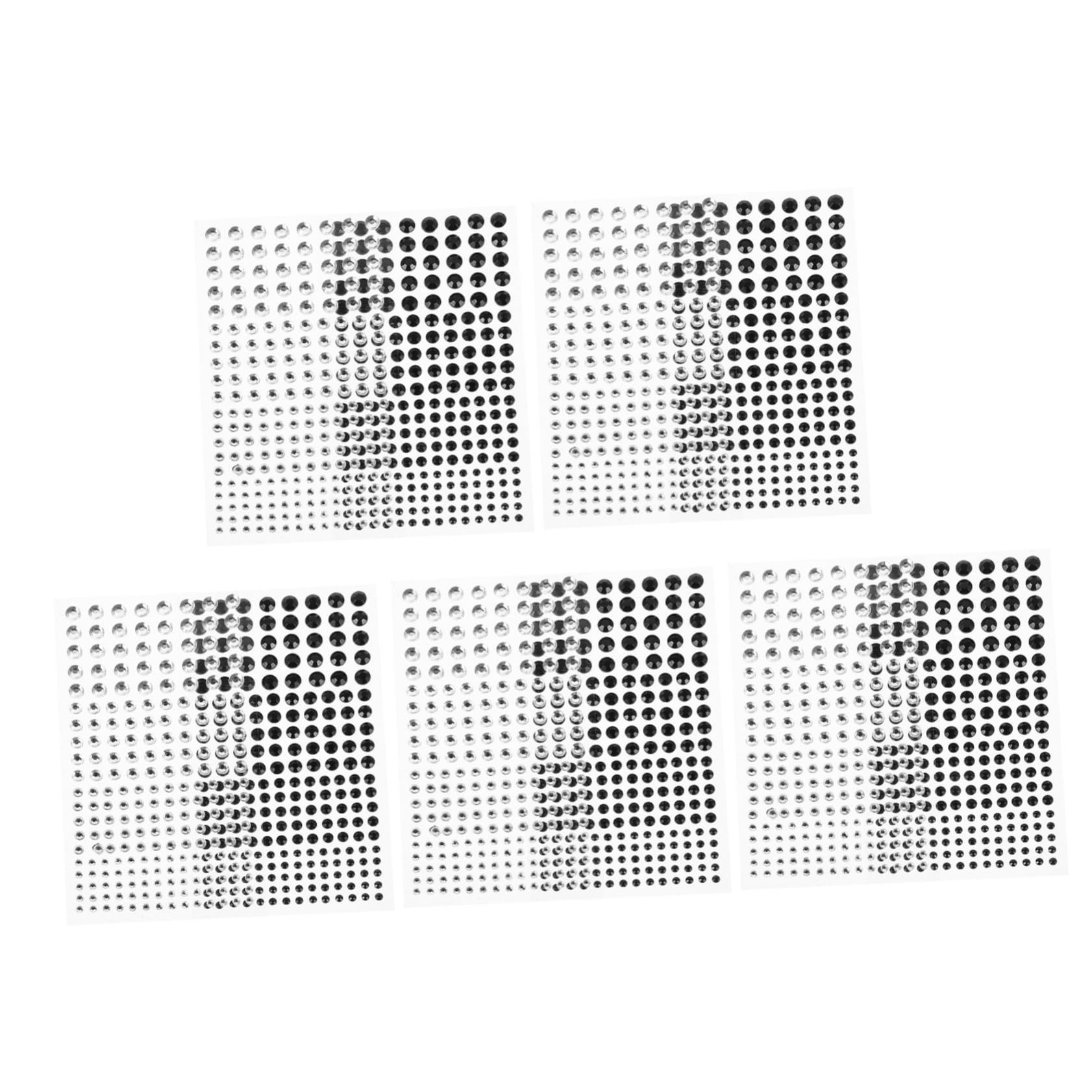 KALLORY Self Adhesive Festival Face Jewels 10pcs Rhinestone Stickers for Carnivals Costumes Balls