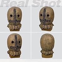Vista 7 de shayulajiao Máscara de látex de espantapájaros fantasma para Halloween, carnaval, cosplay