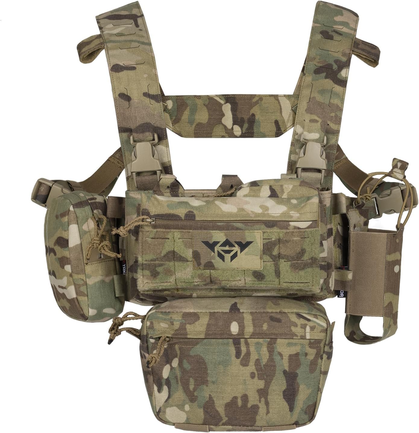Modular Chest Outdoor Rig Adjustable Vest 1000D Nylon for Hiking Airsoft