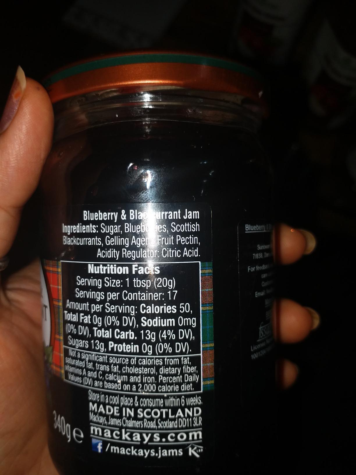 Mackays Cherries and Berries Preserve Jam for Bread Made in Small