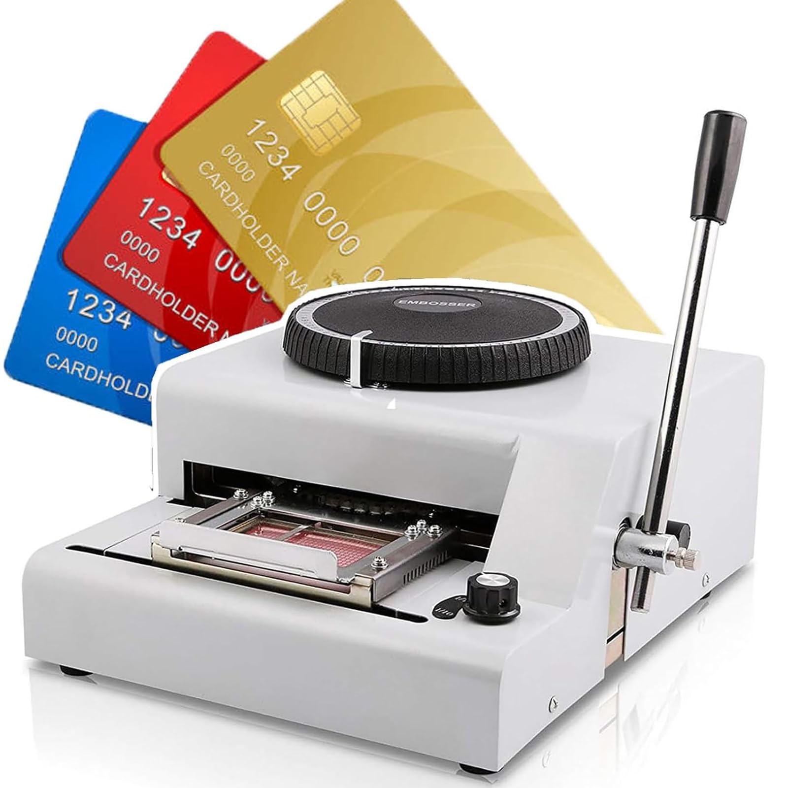 ZenSeFarin 72 Characters Metal Dog Tag Embosser Machine, Stamping Code Machine, Manual Stamping Machine, 1/7 & 1/10 Inch Spacing for Precise Embossing, with 30 Aluminum Dog Tag