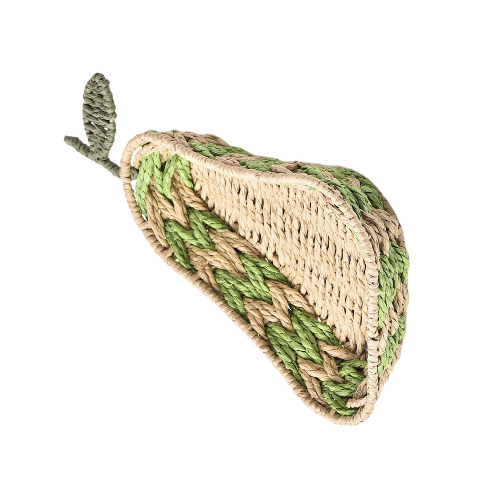 Carotoe A Open Weave Rattan Basket Fruit Vegetable Inspires Storage Organiser Kitchen Countertop Decoration Stylish Vegetable Shaped Basket